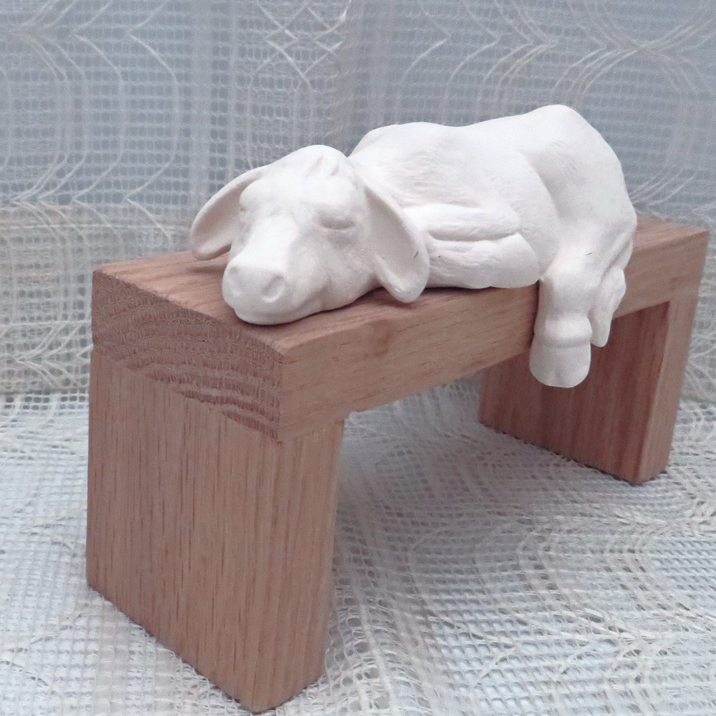 Handmade Paintable Ceramic Bisque Cow Figurine, Ceramics to Paint, Unpainted Ceramics, Bisque Ware, Ready to Paint Ceramic Cow Statue, Cow Lover Gift