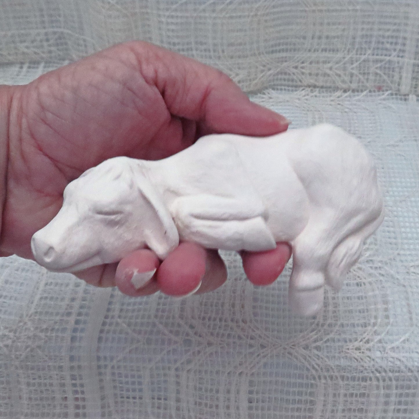 Handmade Paintable Ceramic Bisque Cow Figurine, Ceramics to Paint, Unpainted Ceramics, Bisque Ware, Ready to Paint Ceramic Cow Statue, Cow Lover Gift
