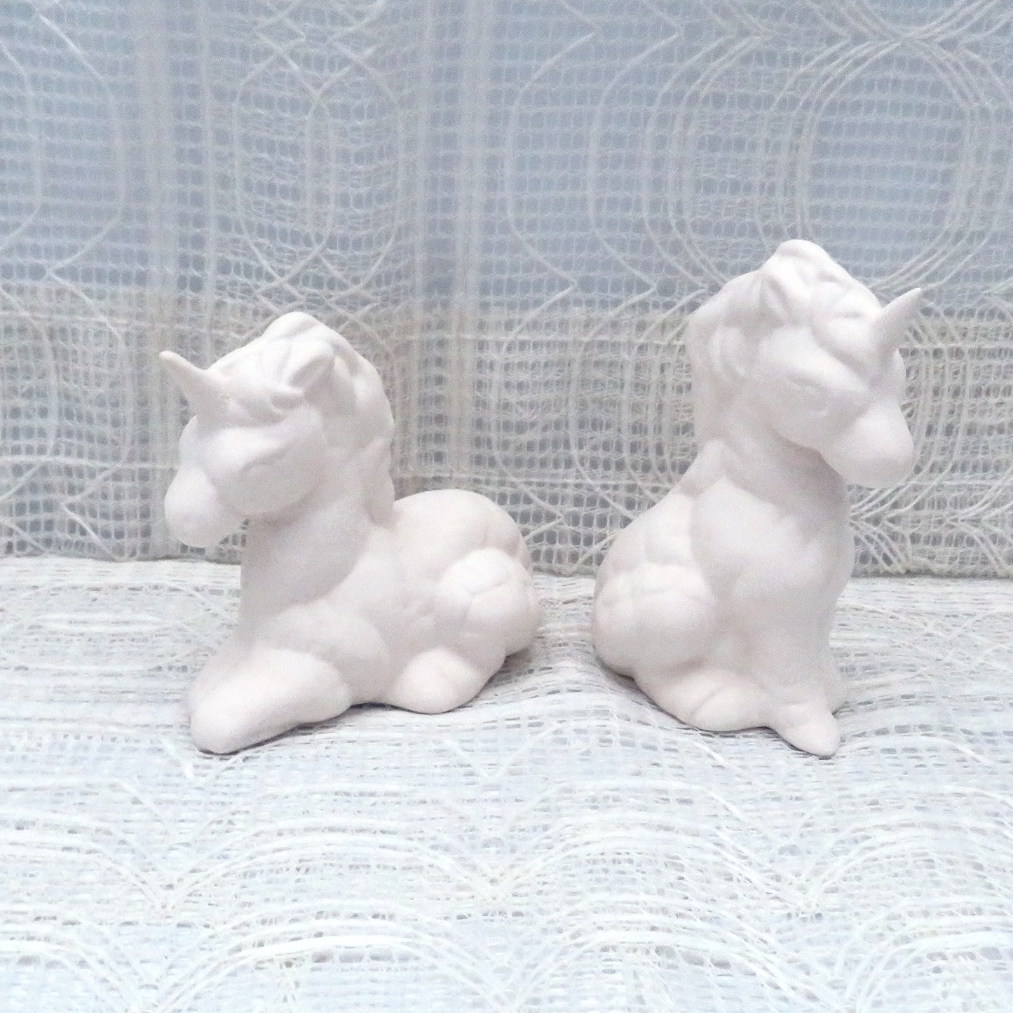 Unpainted Ceramic Unicorn Figurine, Ready to Paint, Unicorn Statue, Unicorn Decor, Paintable Ceramics, Ceramics to Paint, Unicorn Gift