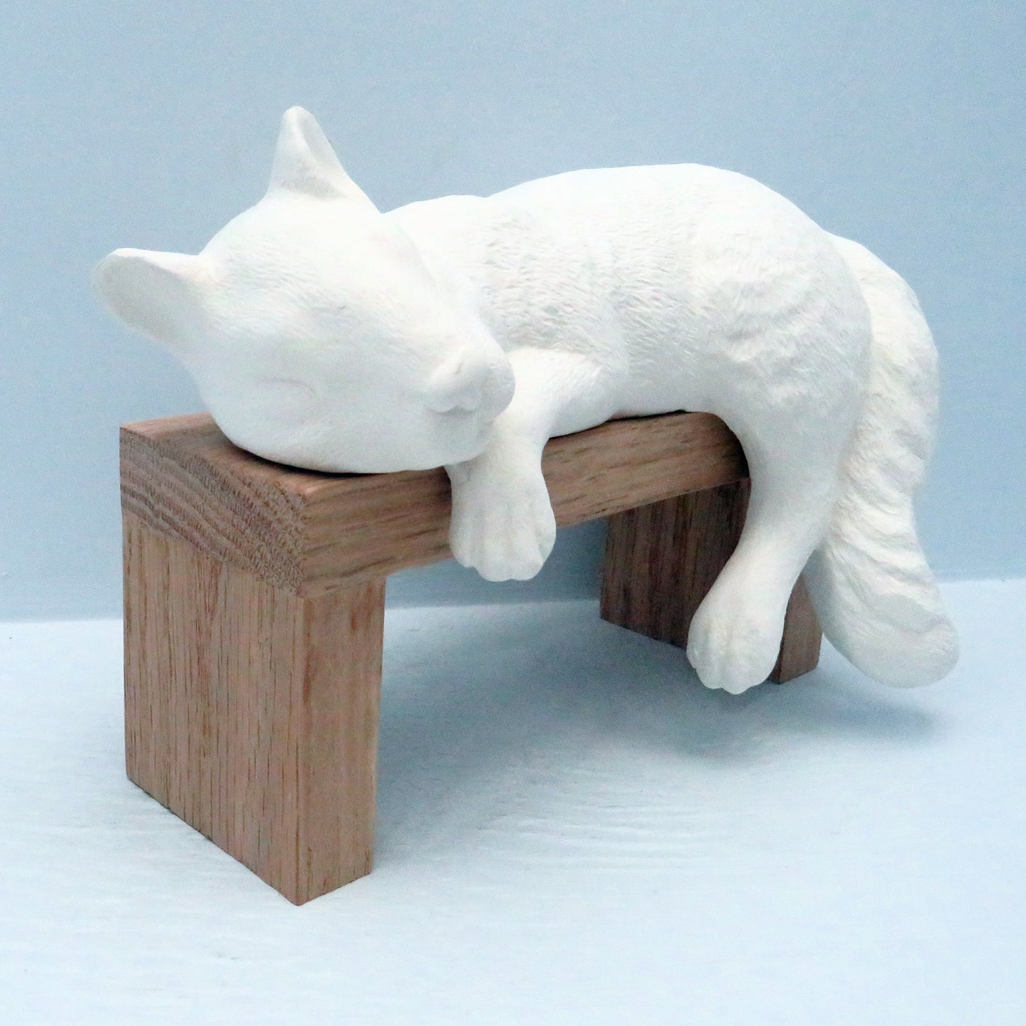 Handmade Unpainted Ceramic Bisque Sleepy Shelf Squirrel Statue, Woodland Ceramics to Paint, Ready to Paint Squirrel Figurine, Squirrel Gift