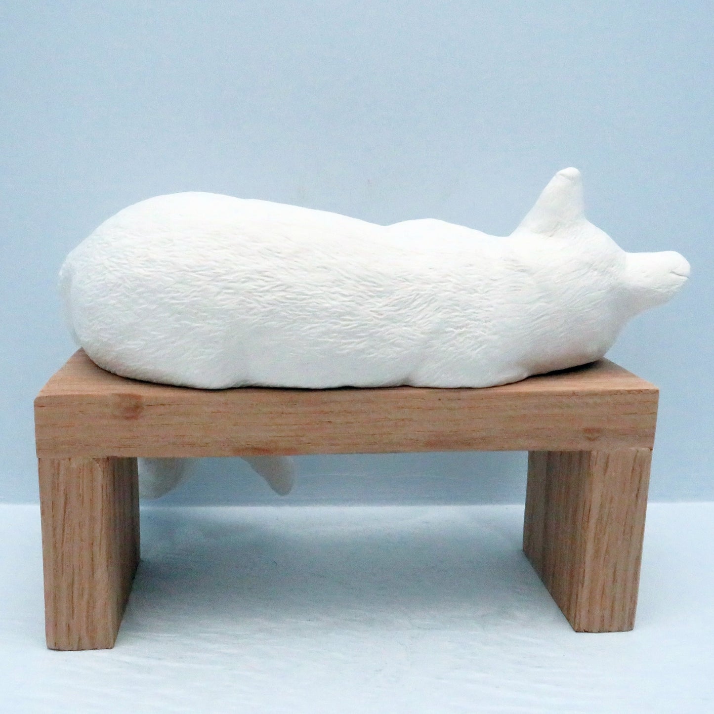 Handmade Unpainted Ceramic Bisque Sleepy Shelf Squirrel Statue, Woodland Ceramics to Paint, Ready to Paint Squirrel Figurine, Squirrel Gift