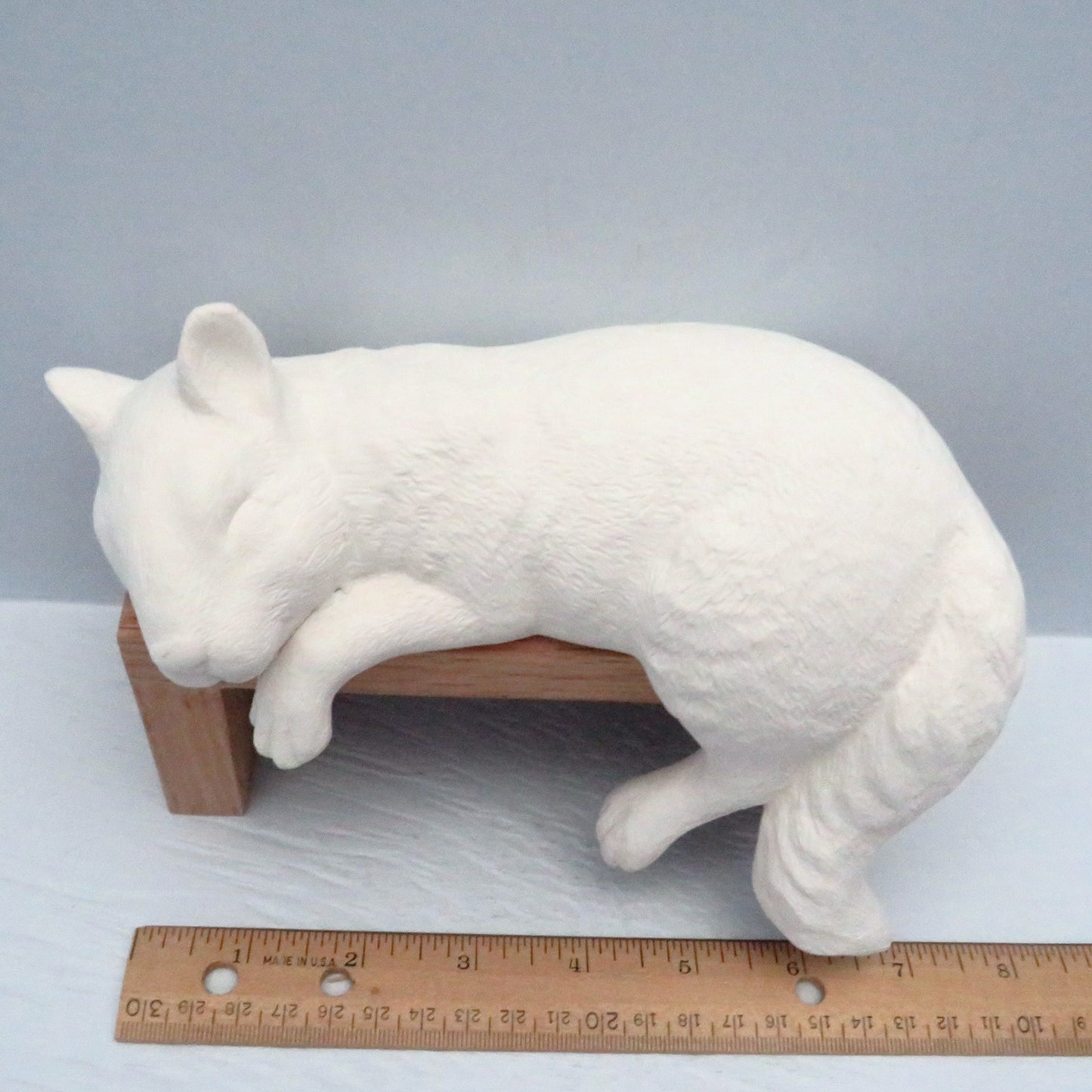 Handmade Unpainted Ceramic Bisque Sleepy Shelf Squirrel Statue, Woodland Ceramics to Paint, Ready to Paint Squirrel Figurine, Squirrel Gift