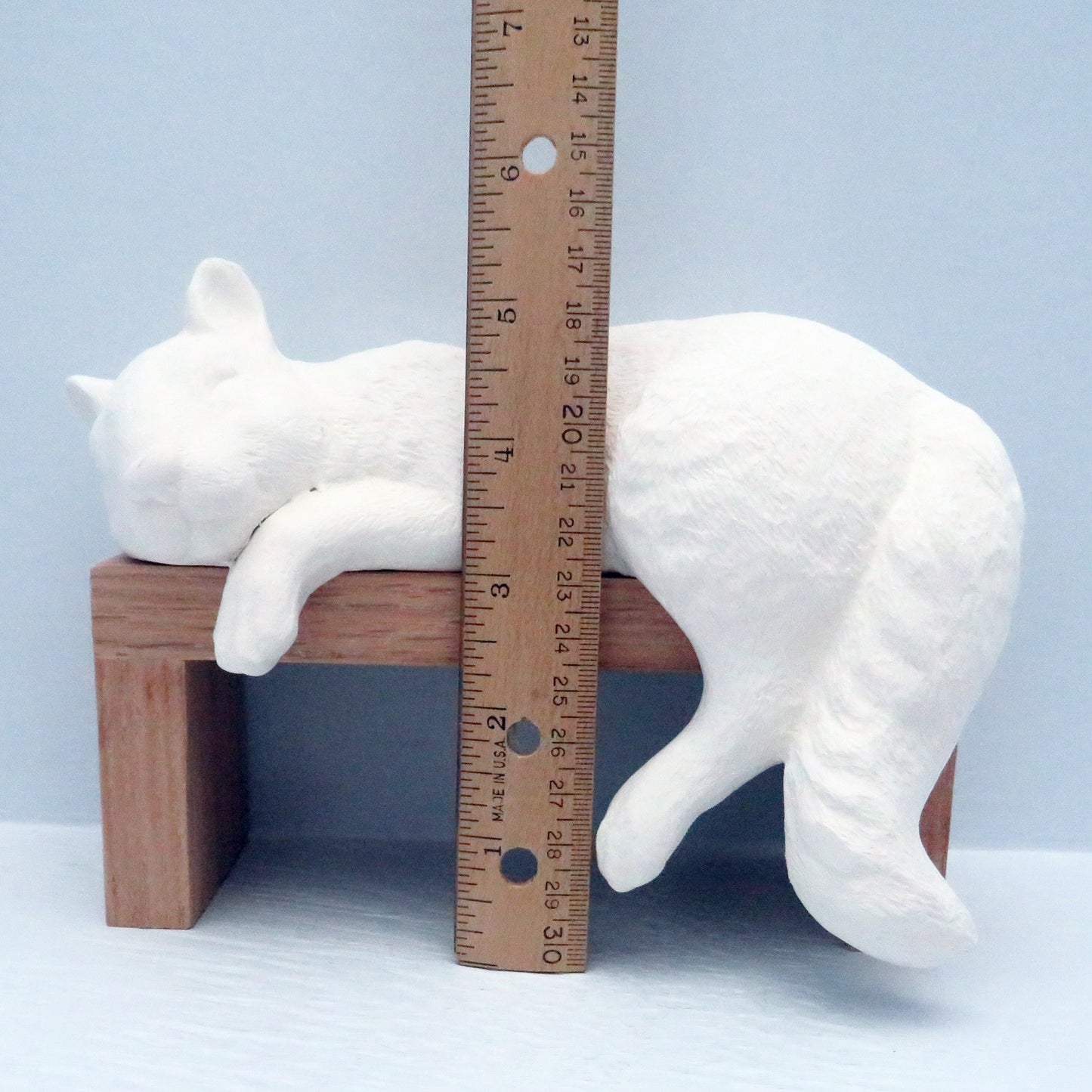 Handmade Unpainted Ceramic Bisque Sleepy Shelf Squirrel Statue, Woodland Ceramics to Paint, Ready to Paint Squirrel Figurine, Squirrel Gift