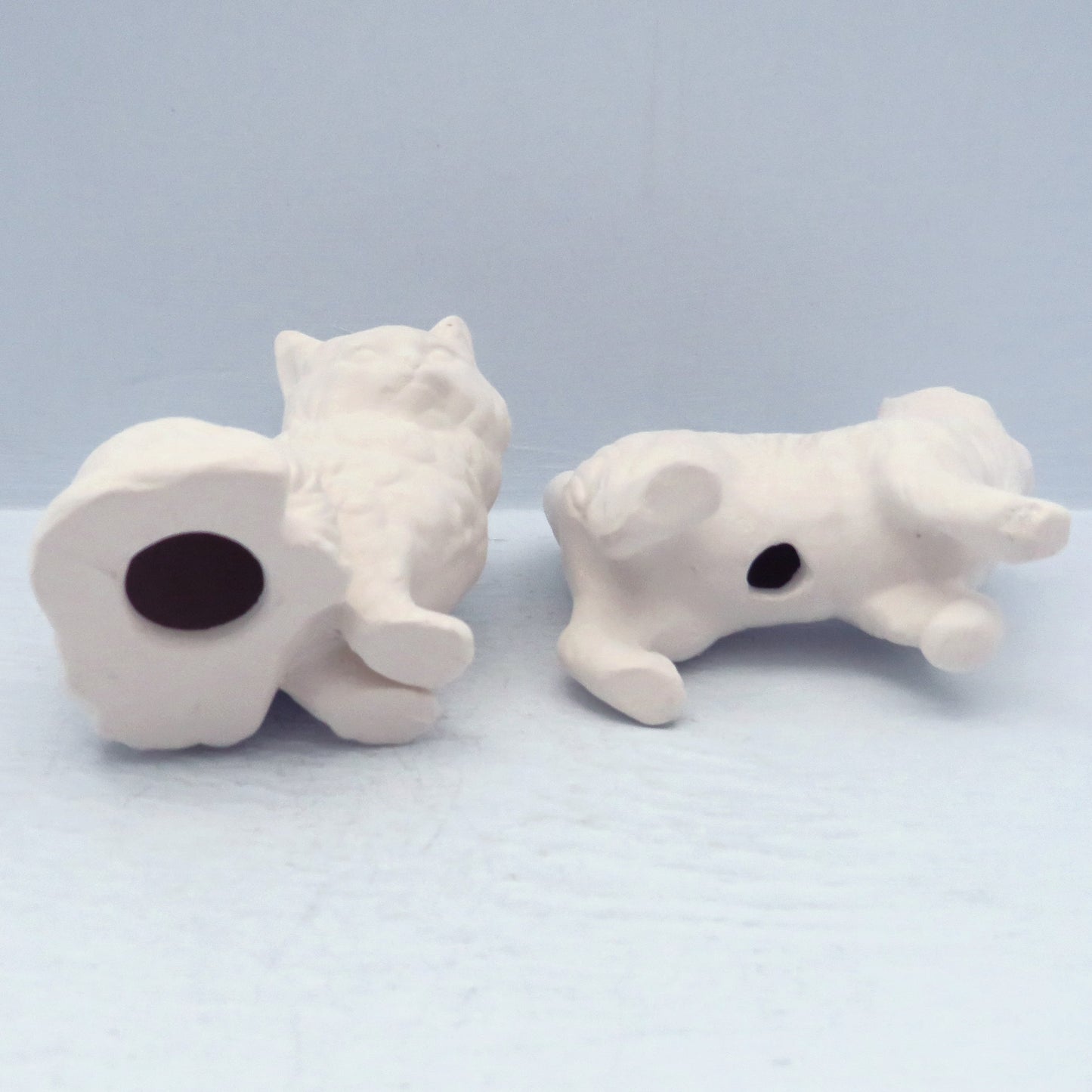 Unpainted Ceramic Cat Figurines / Bisqueware Cat Statues / Ready to Paint Ceramic Cats / Ceramics to Paint / Paint It Yourself / Cat Decor
