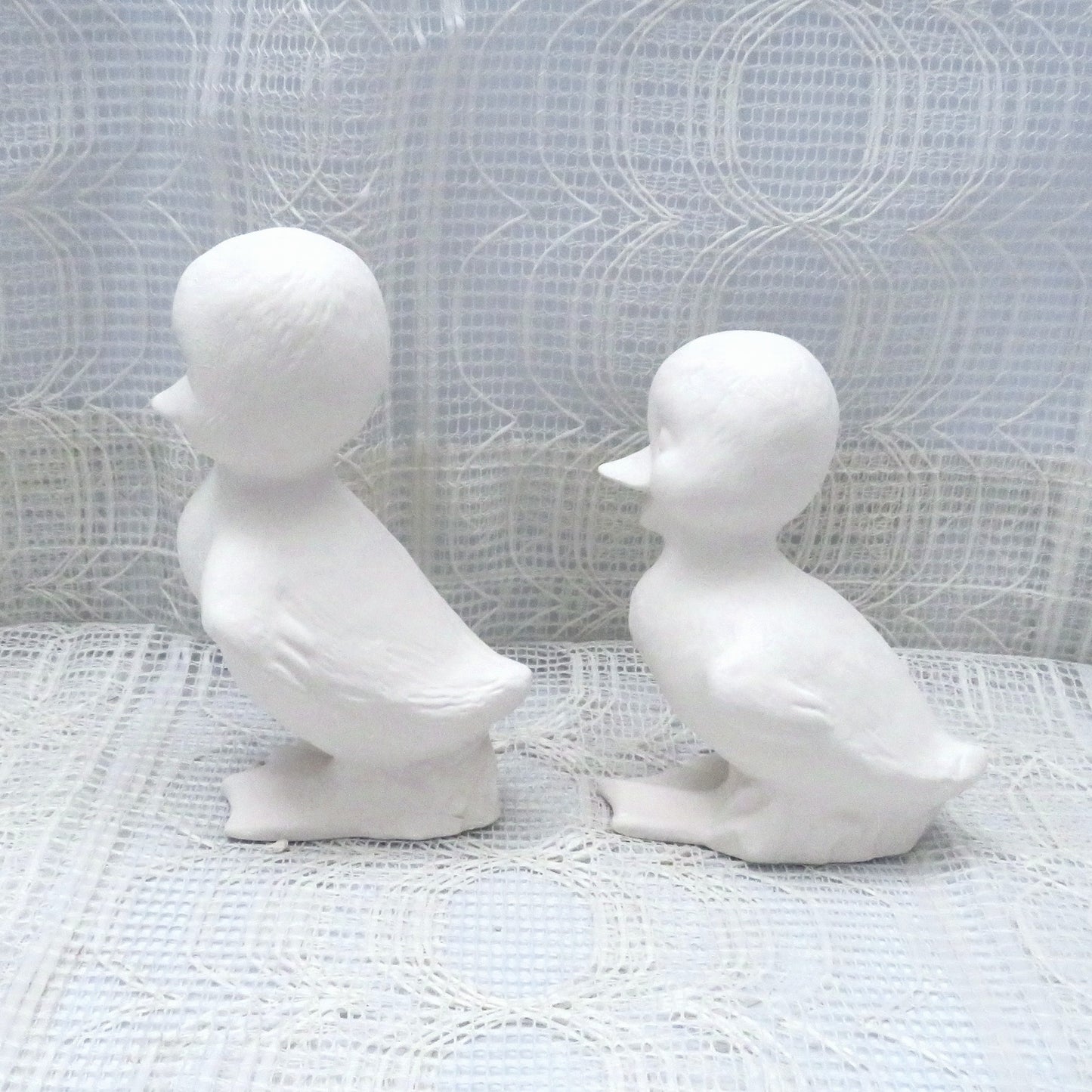 Handmade Ready to Paint Ceramic Duck Figurines, Unpainted Ceramic Duck Statues for Duck Lover Gift