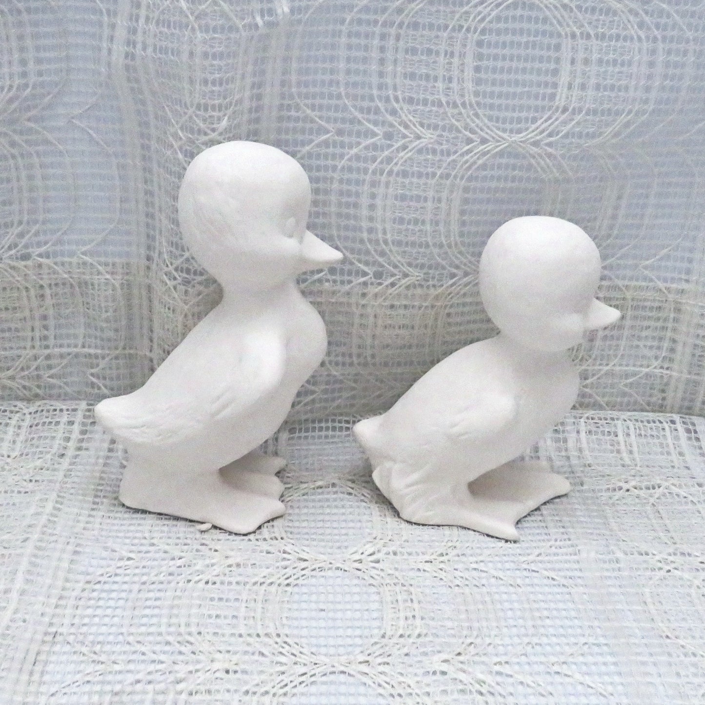 Handmade Ready to Paint Ceramic Duck Figurines, Unpainted Ceramic Duck Statues for Duck Lover Gift