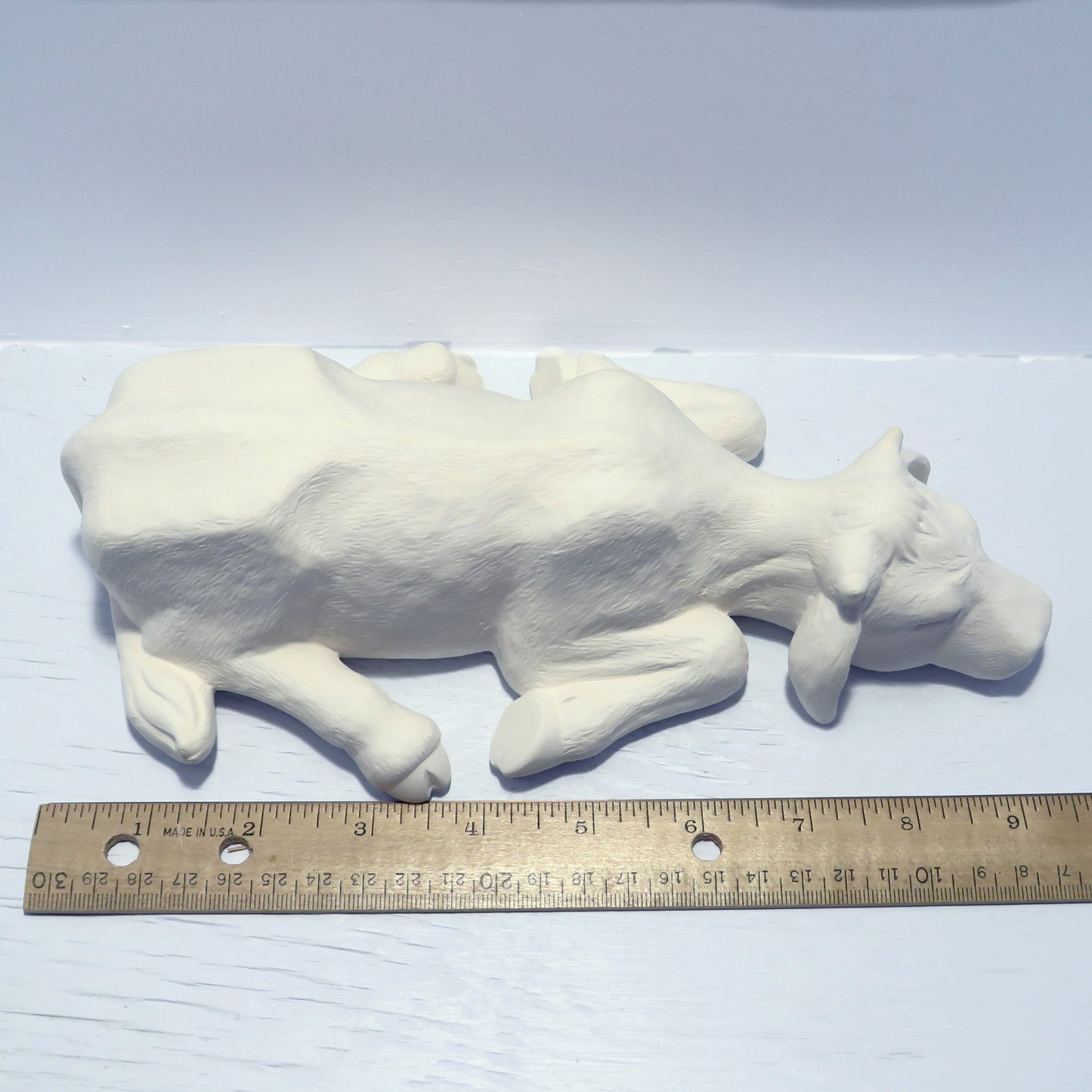 Handmade Ready to Paint Ceramic Cow Figurine, Ceramics to Paint, Paintable Ceramic Cow Statue, Cow Decor, Cow Lover Gift, DIY Ceramics