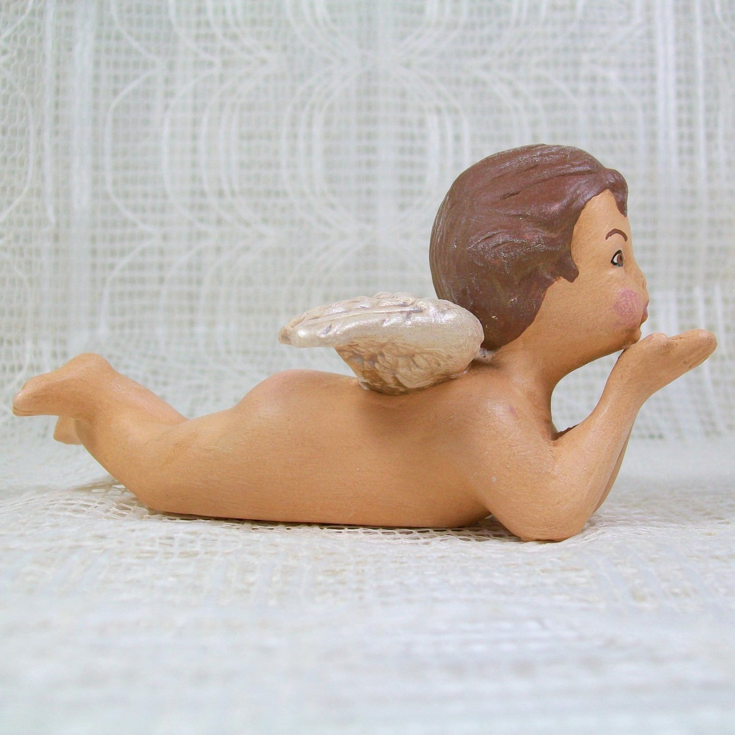 Cherub Angel Statue, Angel Figurine, Angel Decor, Angel Gift, Cherub Figurine, Ceramic Angel, Baptism Gift