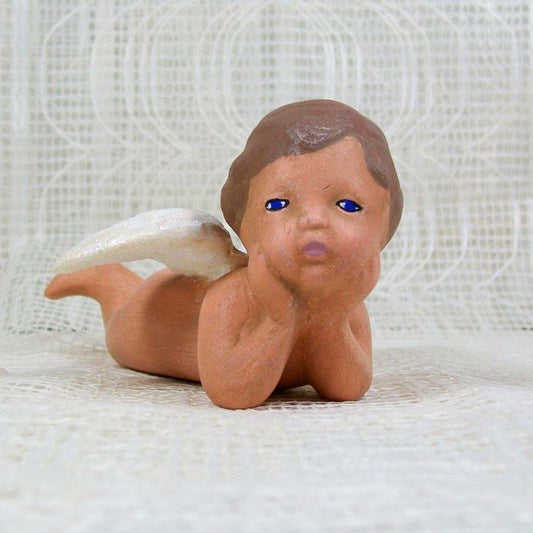 Cherub Angel Statue, Ceramic Angel Figurine, Angel Decor, Angel Gift, Cherub Figurine, Baptism Gift