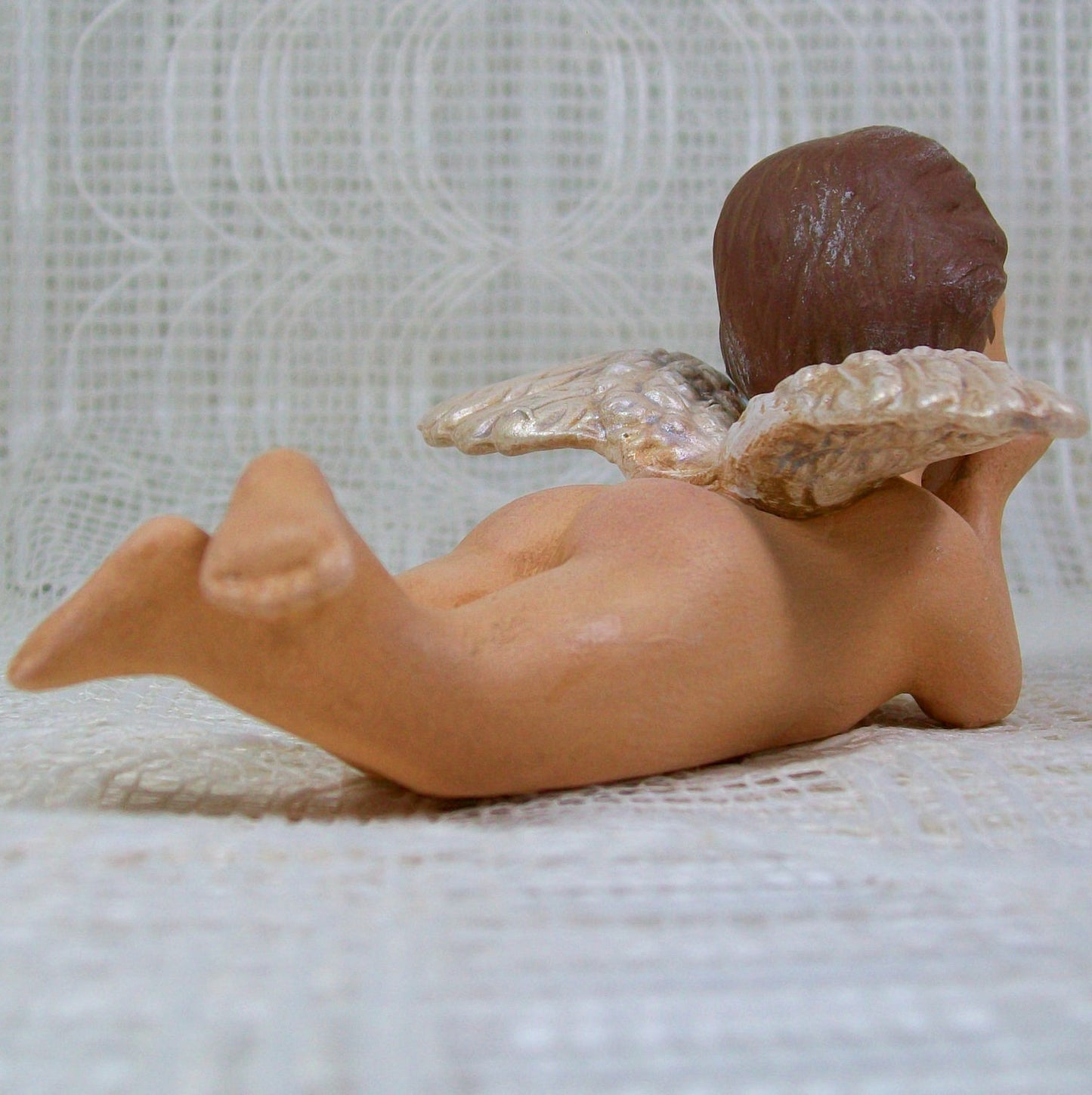 Cherub Angel Statue, Angel Figurine, Angel Decor, Angel Gift, Cherub Figurine, Ceramic Angel, Baptism Gift