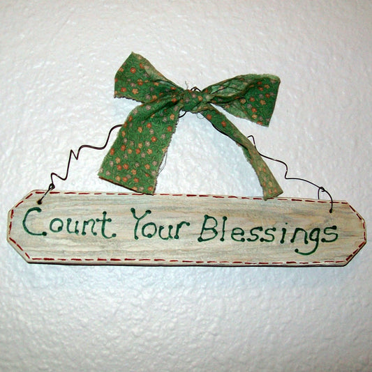 Rustic Wood Sign / Country Wall Decor / Wooden Sign with Saying / Rustic Wood Wall Decor / Rustic Wall Art / Count Your Blessings