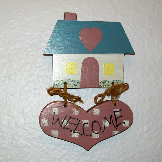 Handmade Rustic Wooden Welcome Sign / Wall Art Decor / Ready to Hang Hand Painted Wall Art / Wooden Wall Hanging /Housewarming Gift
