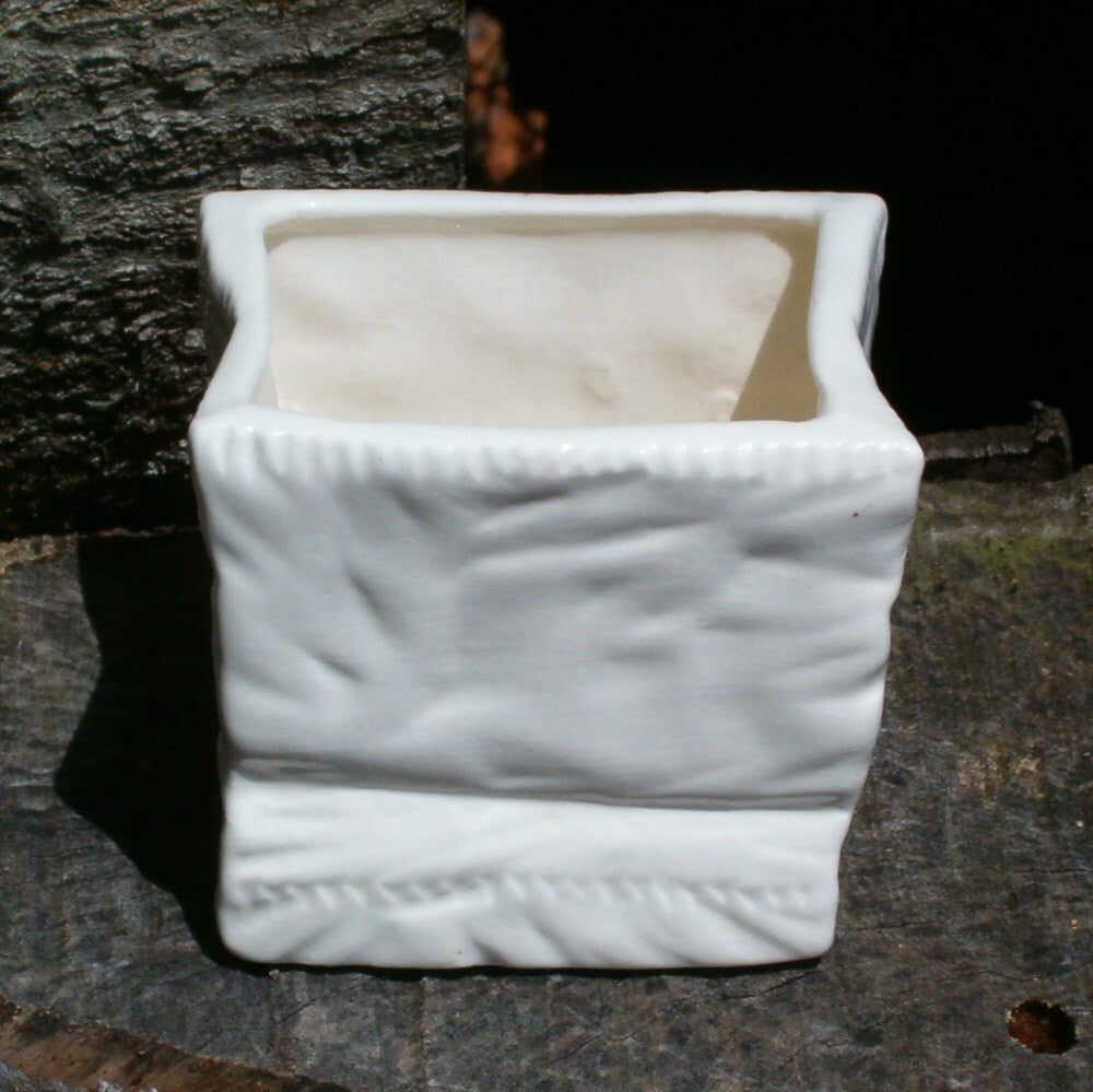 Handmade Ceramic Bag / Ceramic Vase / Ceramic Gift Bag / Ceramic Container / Ceramic Tea Bag Holder / Desk Organizer |/Desk Decor