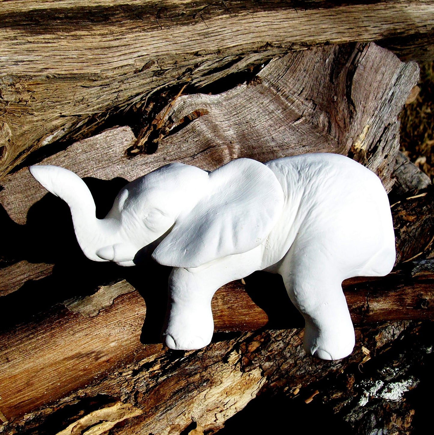 Unpainted Ceramic Bisque Elephant Figurine / Elephant Decor / Ceramics to Paint / Ready to Paint Ceramics / Paintable Ceramics / Bisqueware