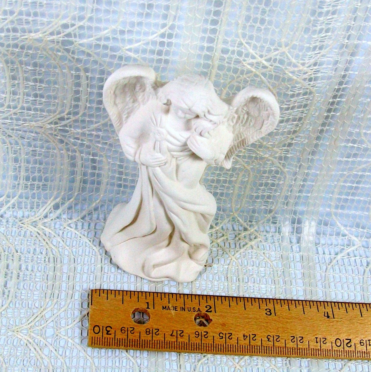 Handmade Unpainted Ceramic Angel Figurine / Angel Statue / Ceramic Bisque / Ceramics to Paint / Paintable Ceramics / Angel Decor/ Angel Gift