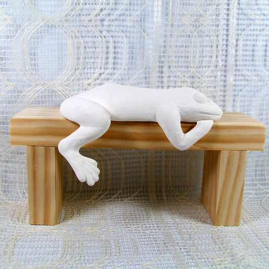 Unpainted Bisque Frog Figurine, Ready to Paint Frog Statue, Bisqueware, Frog Decor, Paintable Ceramics, Ceramics to Paint, Frog Lover Gift