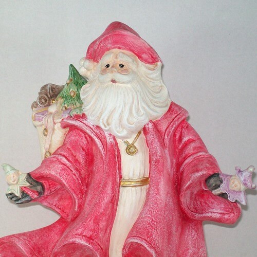 Christmas Santa / Santa Statue / Christmas Decoration / Santa Decor / Holiday Decoration / Christmas Table Decoration