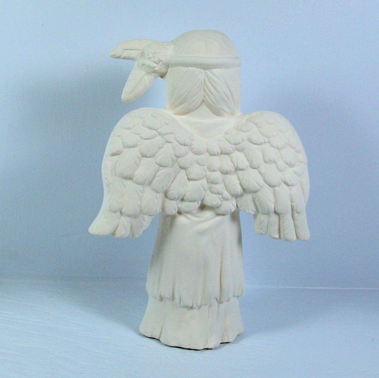 Handmade Unpainted Ceramic Angel Figurine / Native American Style Angel Statue / Ceramics to Paint / Paintable Ceramics / Paint It Yourself