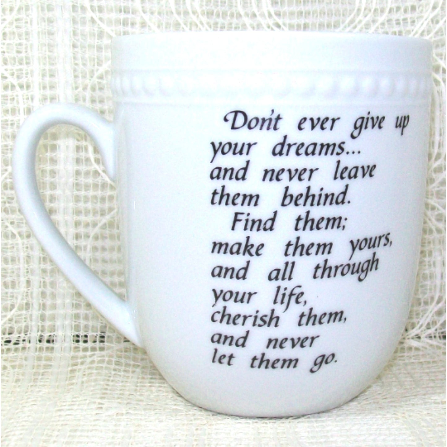 Flower Ceramic Coffee Mug / Coffee Cup With Pink Flower / Tea Mug / Beverage Container / Floral Decor / Inspirational Mug