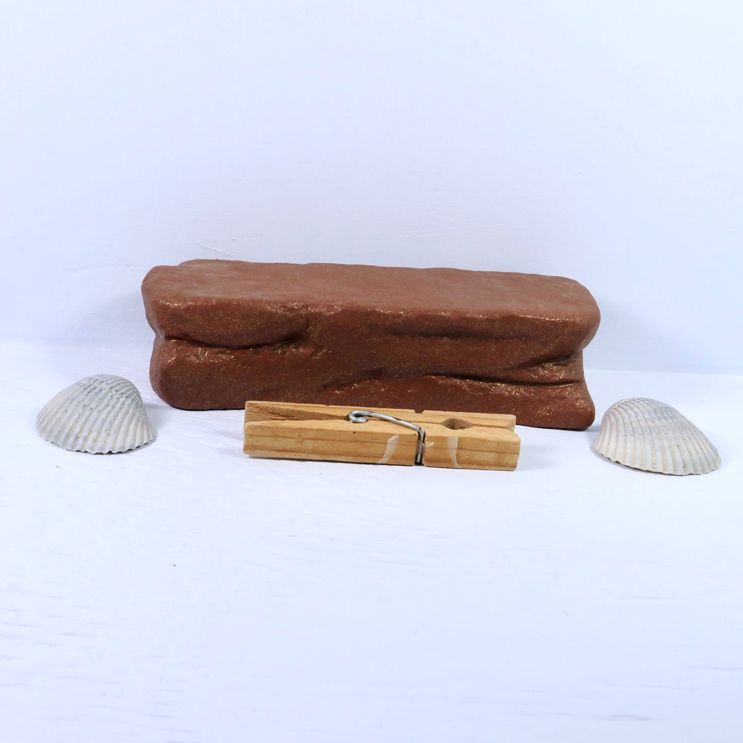 Ceramic Stone Pedestal / Ceramic Pedestal / Brown Pedestal for Display