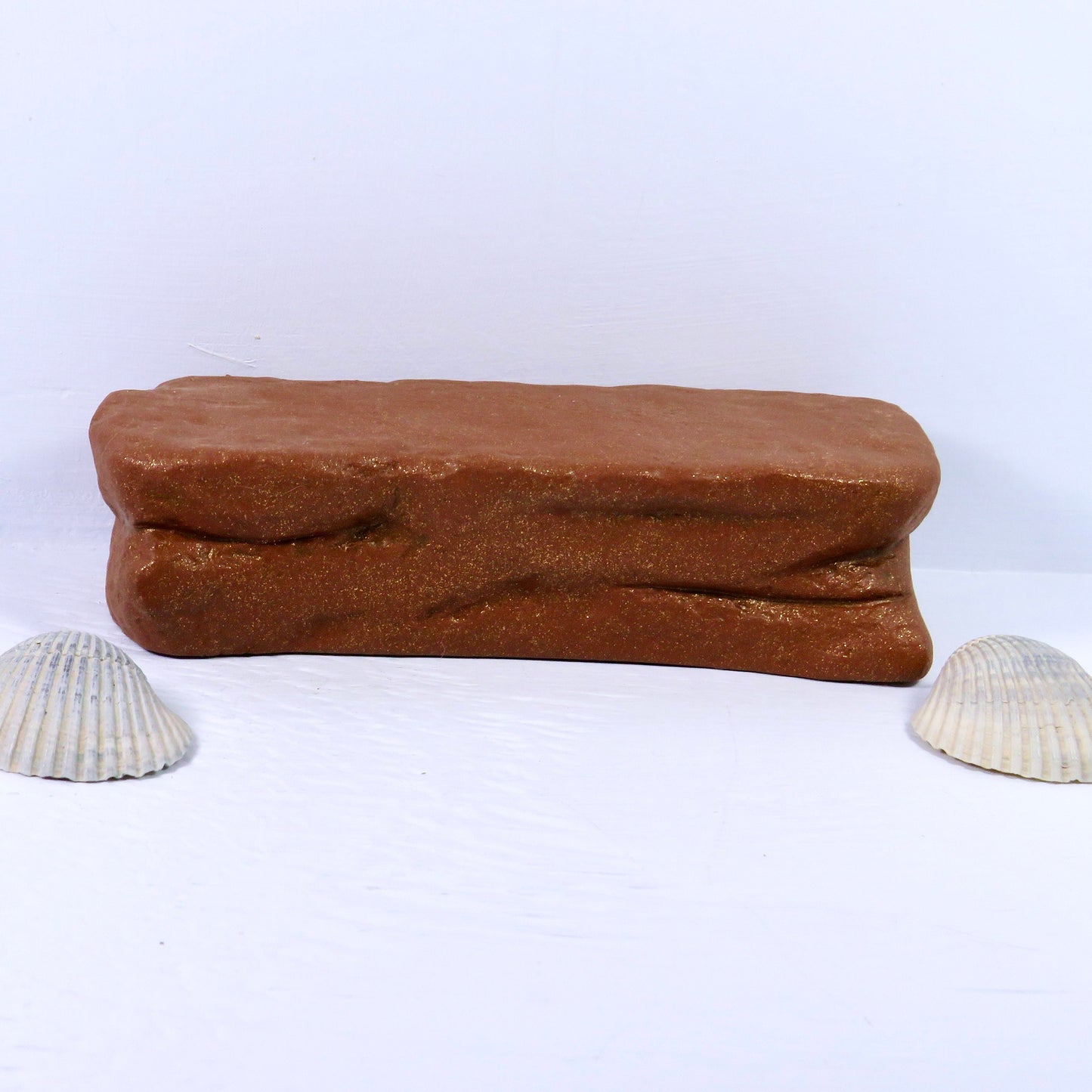Ceramic Stone Pedestal / Ceramic Pedestal / Brown Pedestal for Display