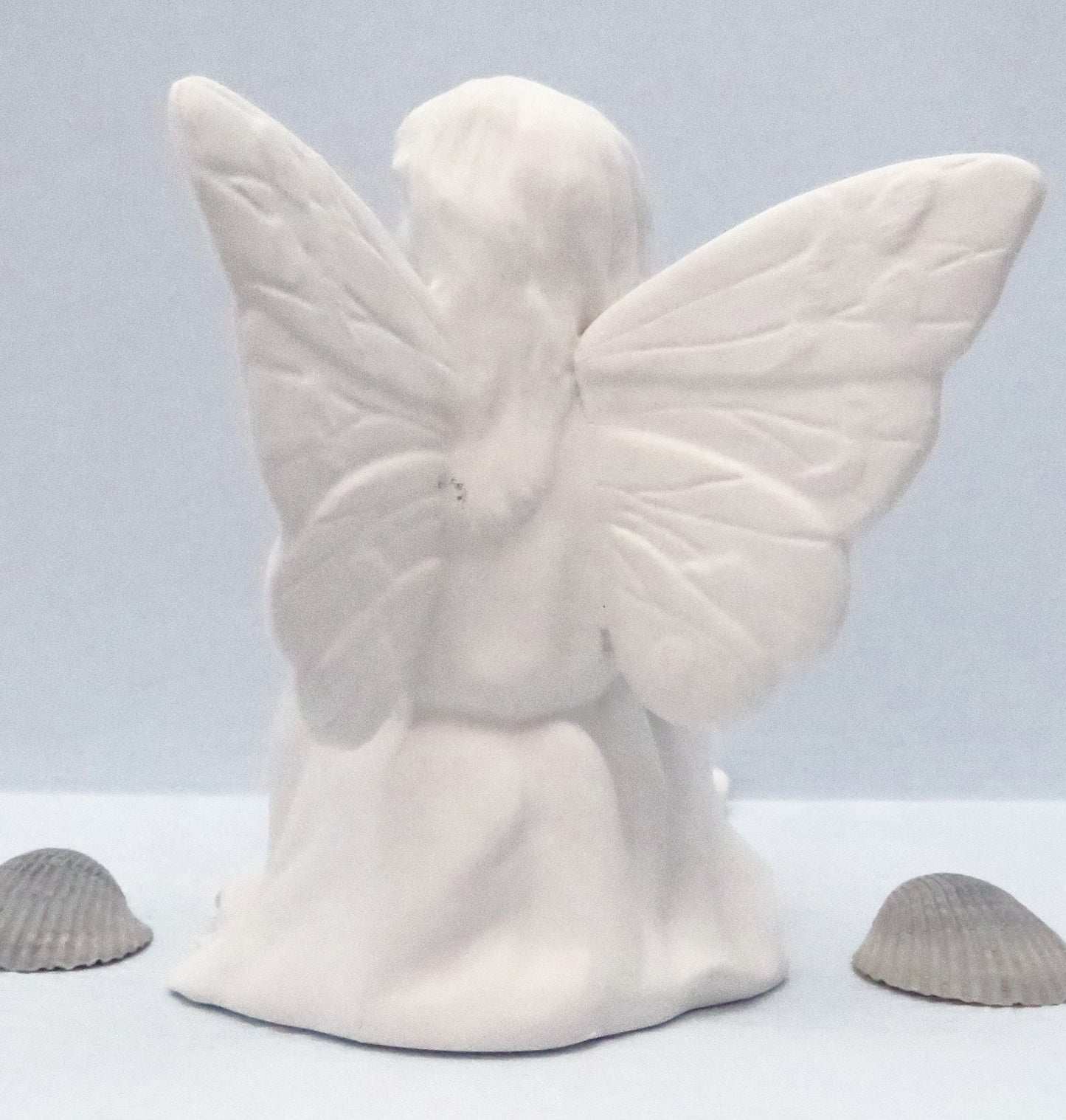 Unpainted Ceramic Bisque Sitting Fairy Figurine / Paintable Ceramics / Ready to Paint / Fairy Statue / Fairy Lover Gift / Fairy Decor