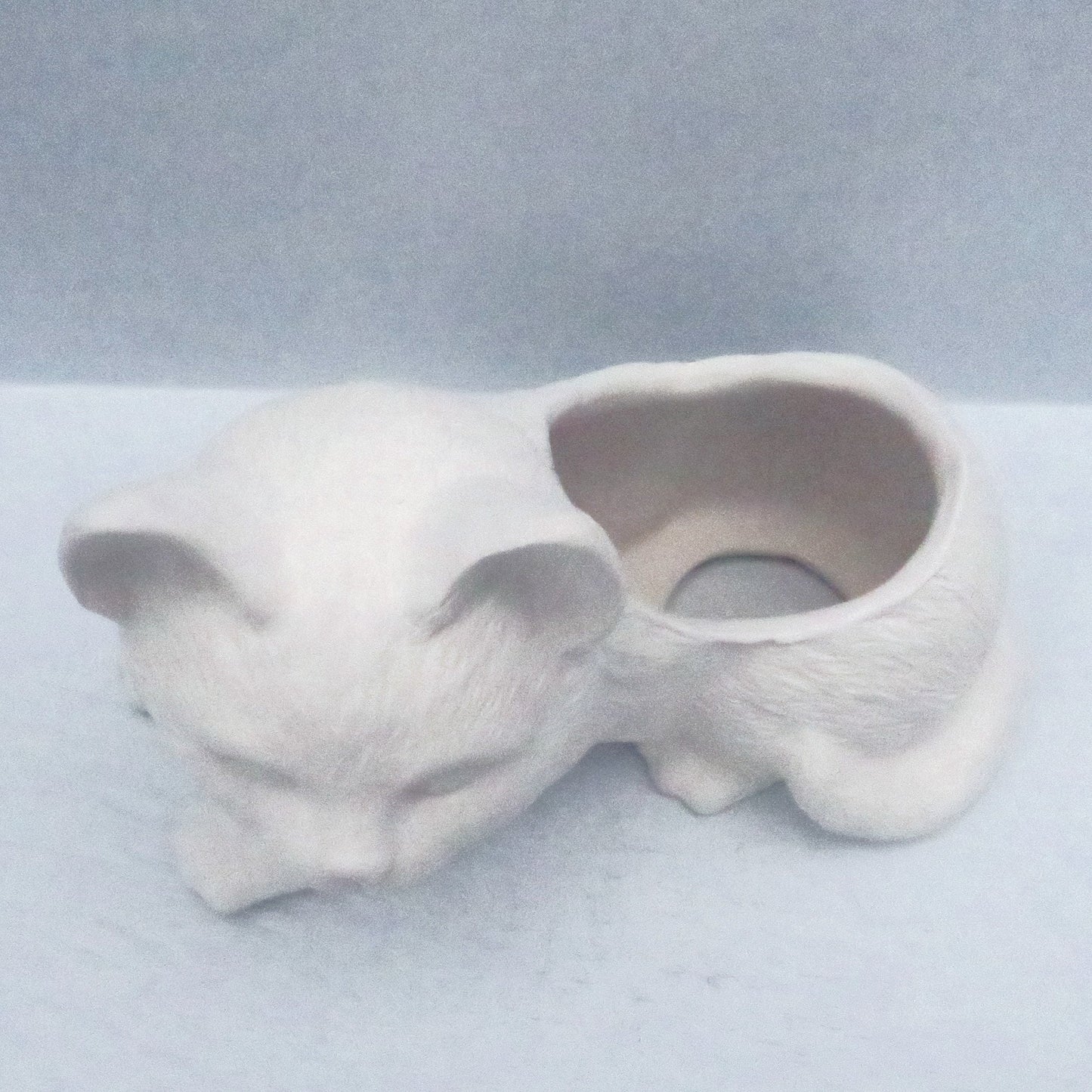 Handmade Ready to Paint Ceramic Bisque Cat Planter / Cat Figurine / Unpainted Ceramic Cat Flower Pot/ Ceramics to Paint / Succulent Planter