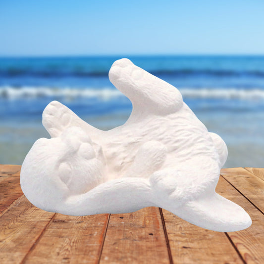 Unpainted Ceramic Bunny Figurine / Bisqueware Bunny Statue / Rabbit Figurine / Ceramics to Paint / Paintable Ceramics / Bunny Decor