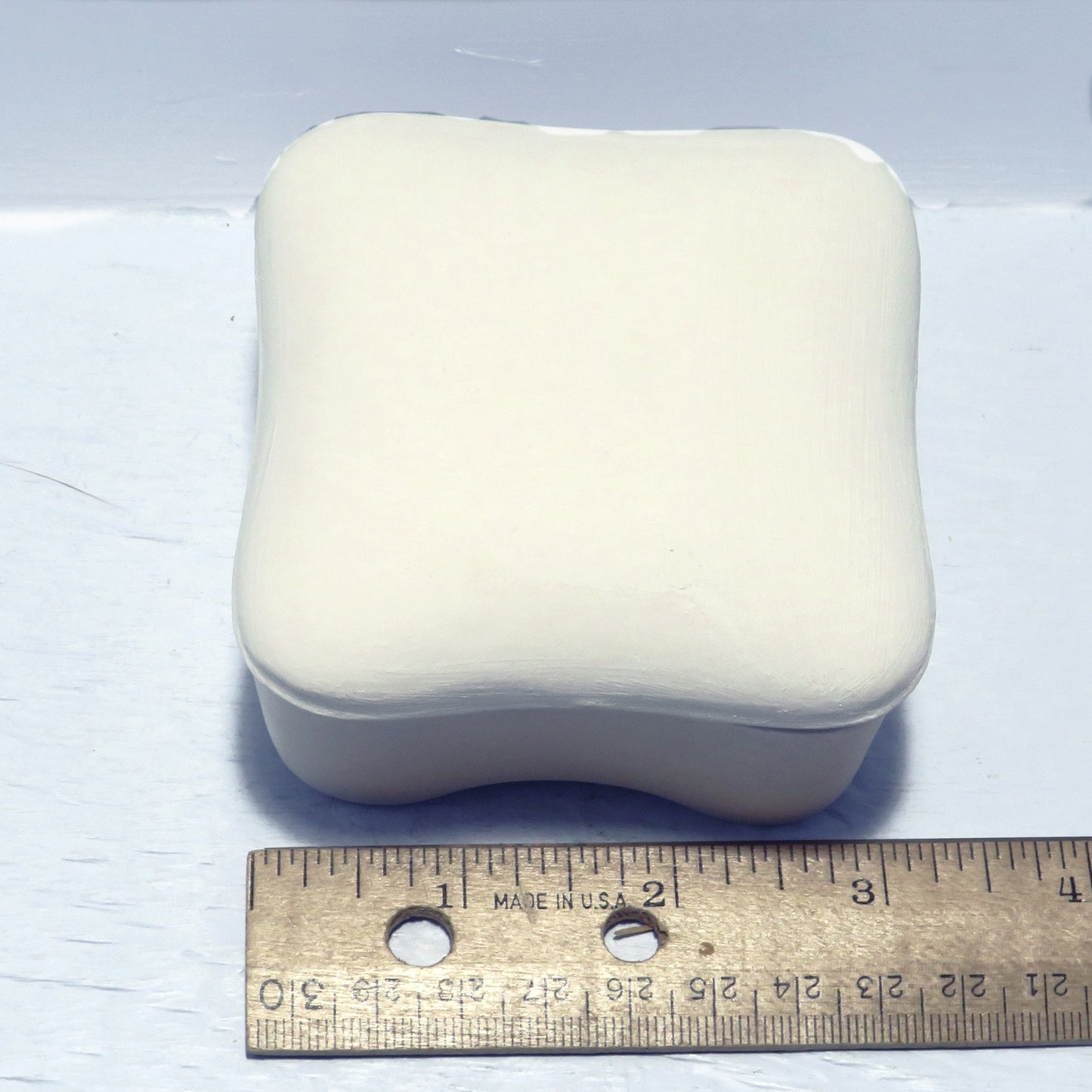 Handmade Ready to Paint Square Trinket Dish with Lid / Ceramics To Paint / Paintable Ceramic Jewelry Dish / Gift For Her / Paint it Yourself