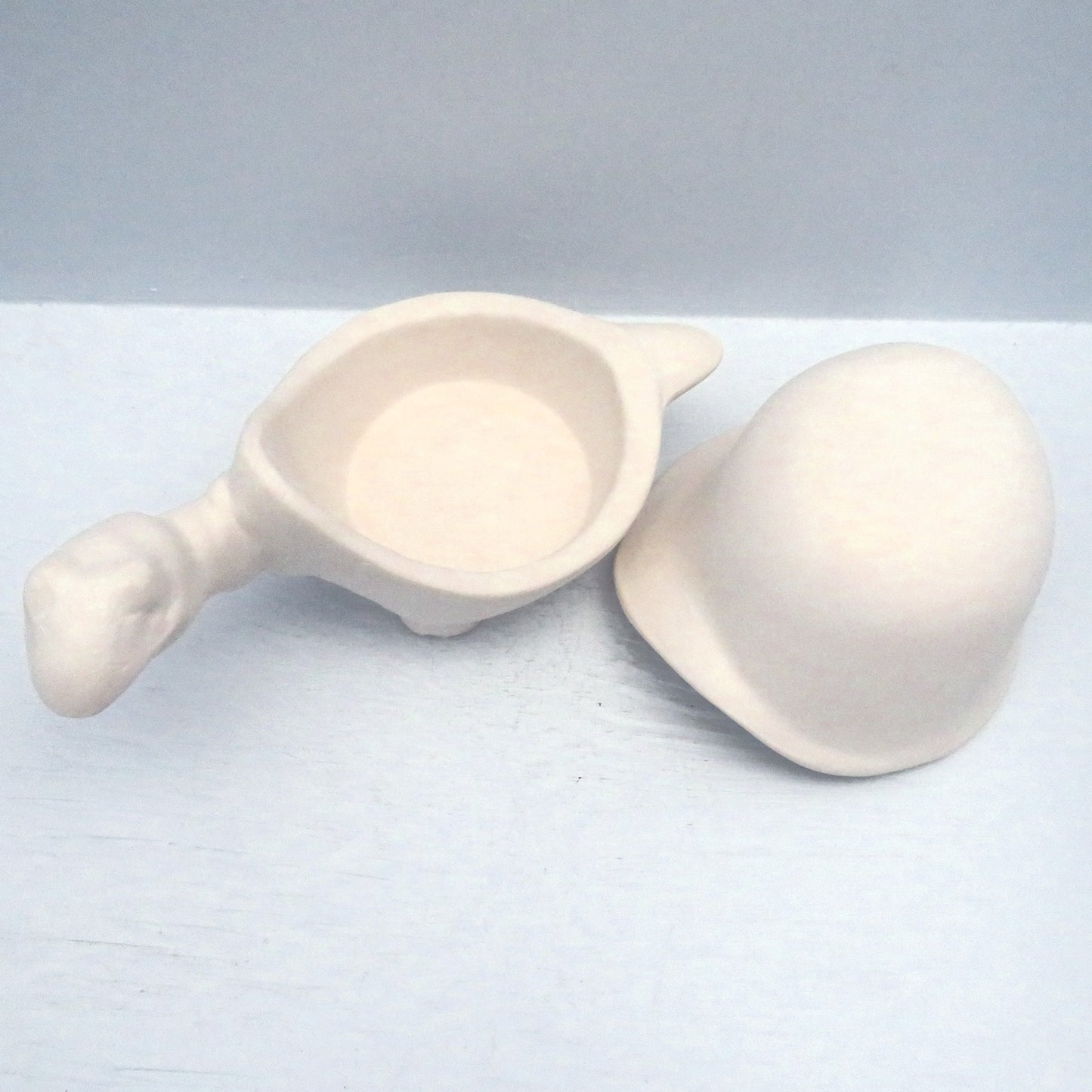 Handmade Ready to Paint Ceramic Bisque Turtle Trinket Dish / Ceramics to Paint / Jewelry Box / Paintable Ceramics / Turtle Figurine Gift