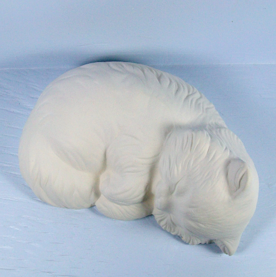 Unpainted Ceramic Kitten Figurine / Kitty Statue / Ceramics to Paint / Cat Decor / Cat Lover Gift / Bisqueware / Paintable Ceramics