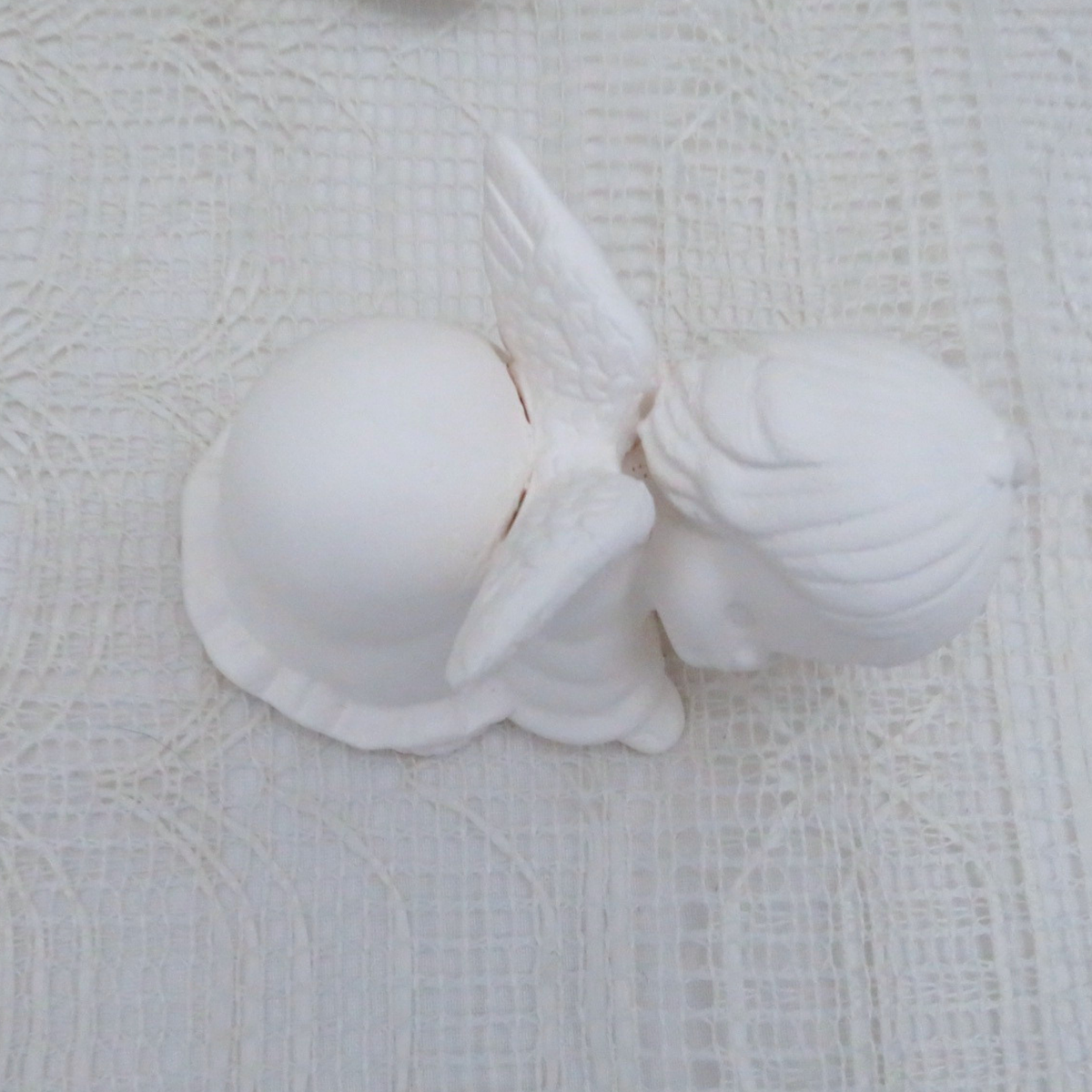 Handmade Ready to Paint Unpainted Ceramic Bisque Playful Angel Figurine, Ceramics to Paint, Unpainted Angel Statue, Angel Gift, Angel Decor