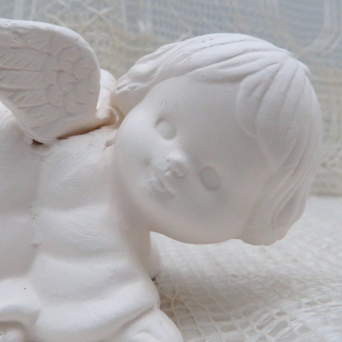 Handmade Ready to Paint Unpainted Ceramic Bisque Playful Angel Figurine, Ceramics to Paint, Unpainted Angel Statue, Angel Gift, Angel Decor