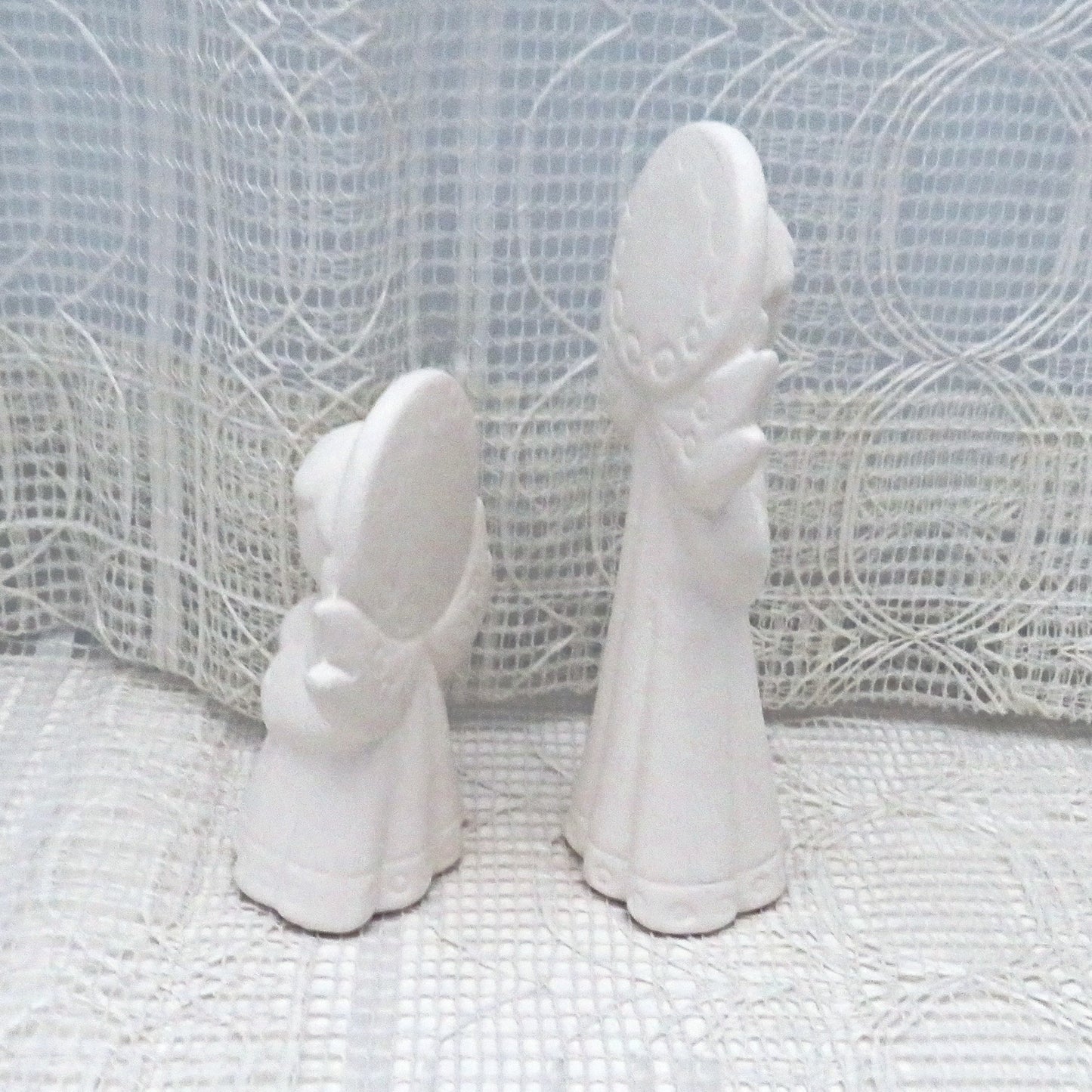 Unpainted Ceramic Angel Figurines / Bisque Angel Statues / Angel Decor / Angel Lover Gift / Ceramics to Paint / Ready to Paint / Paintable