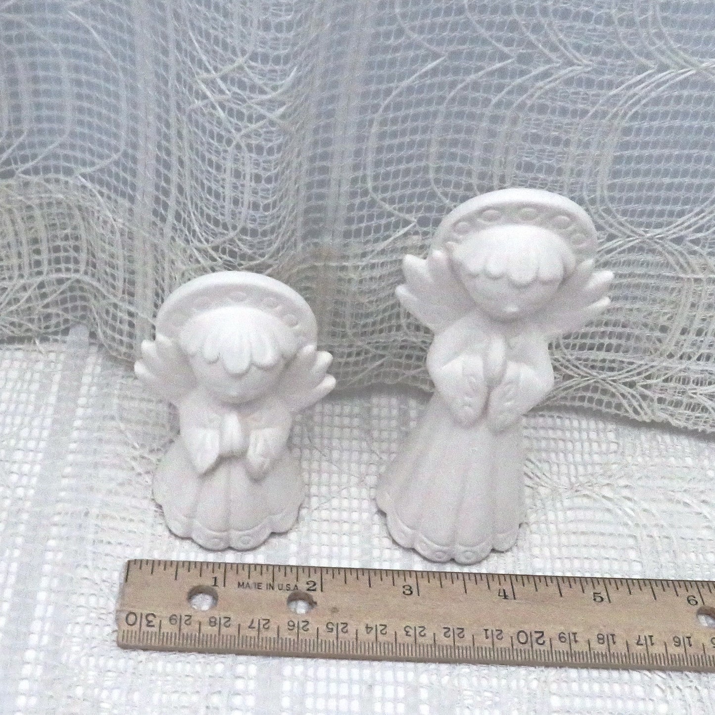 Unpainted Ceramic Angel Figurines / Bisque Angel Statues / Angel Decor / Angel Lover Gift / Ceramics to Paint / Ready to Paint / Paintable