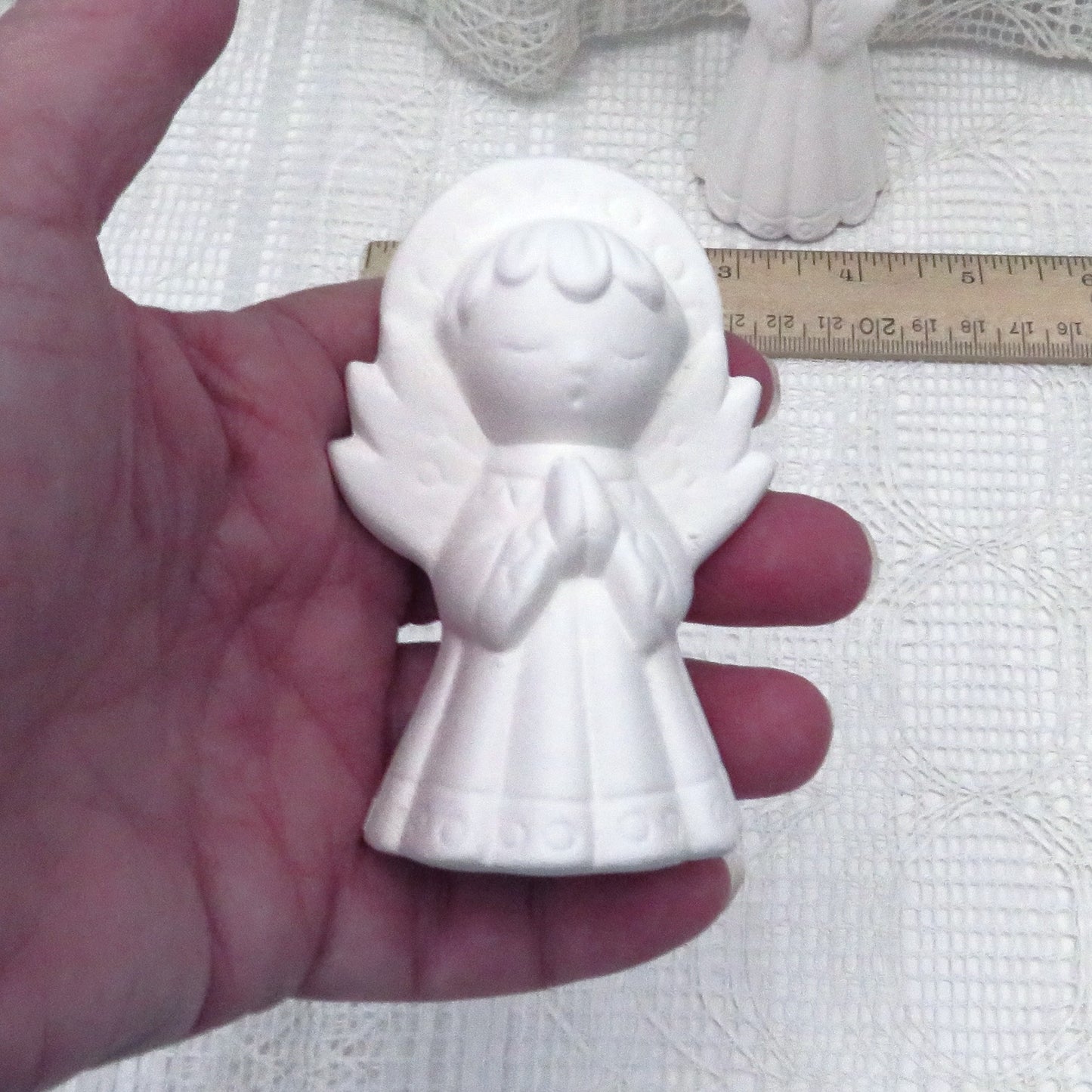 Unpainted Ceramic Angel Figurines / Bisque Angel Statues / Angel Decor / Angel Lover Gift / Ceramics to Paint / Ready to Paint / Paintable