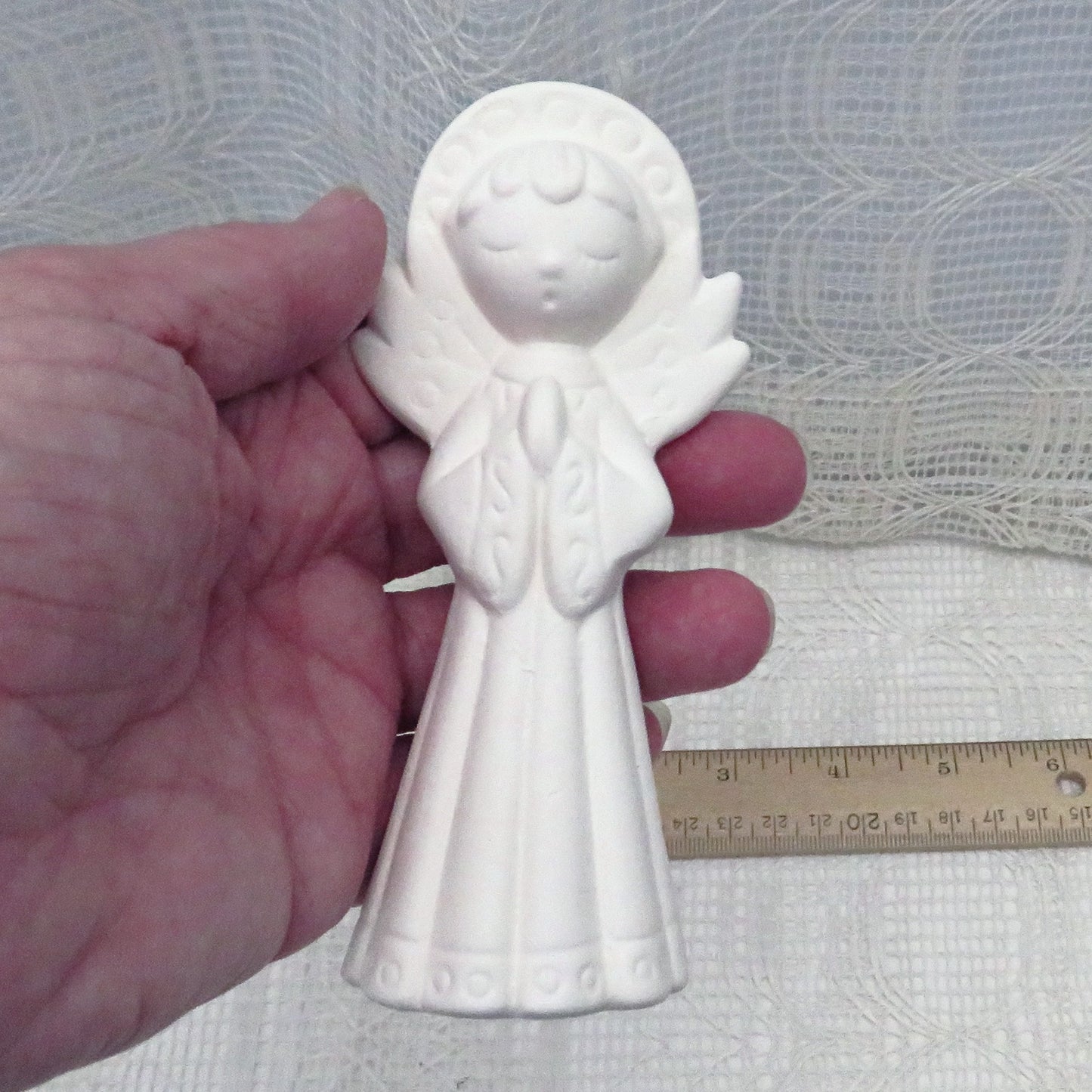 Unpainted Ceramic Angel Figurines / Bisque Angel Statues / Angel Decor / Angel Lover Gift / Ceramics to Paint / Ready to Paint / Paintable