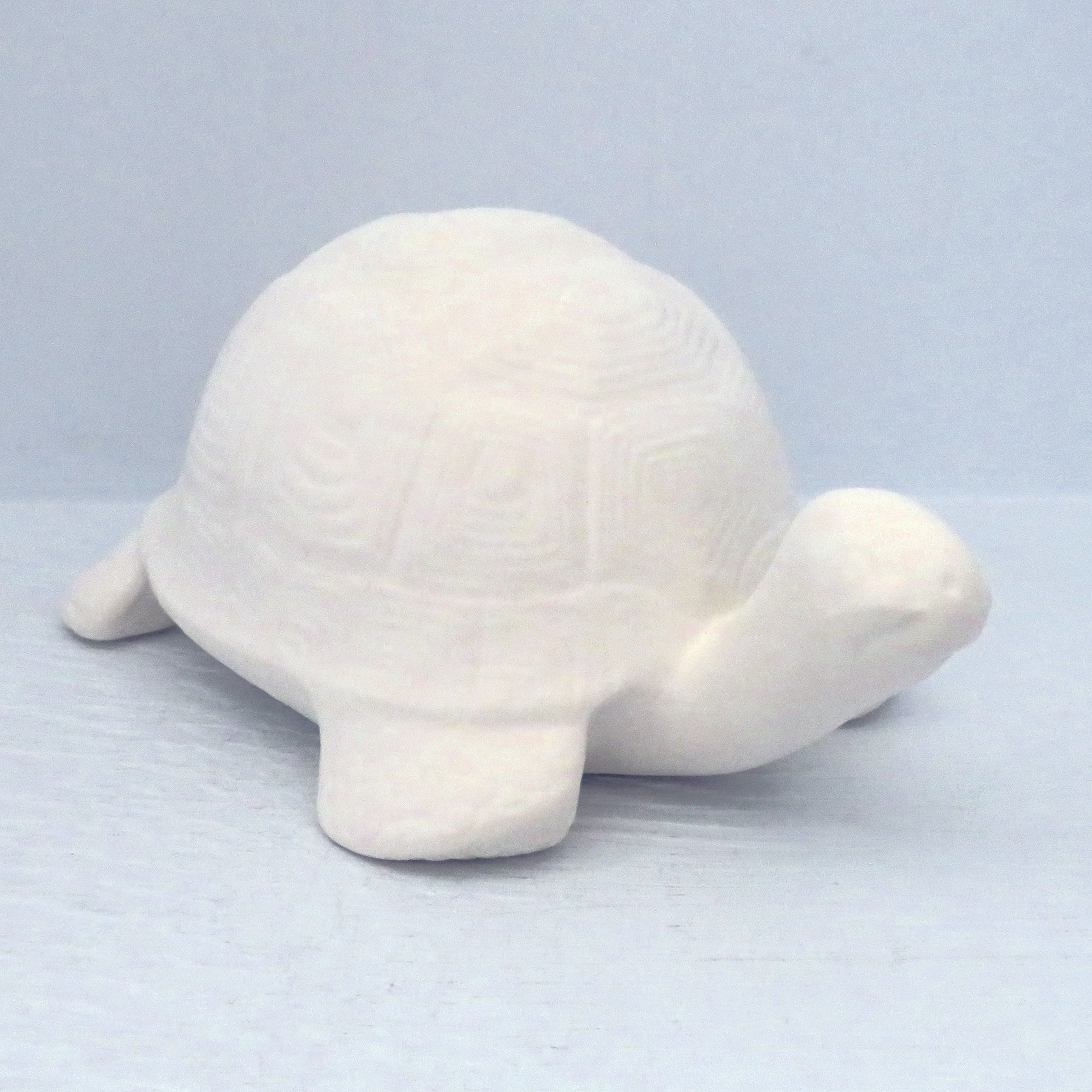 Unpainted Ceramic Turtle Figurine, Handmade Ceramic Bisque, Ready