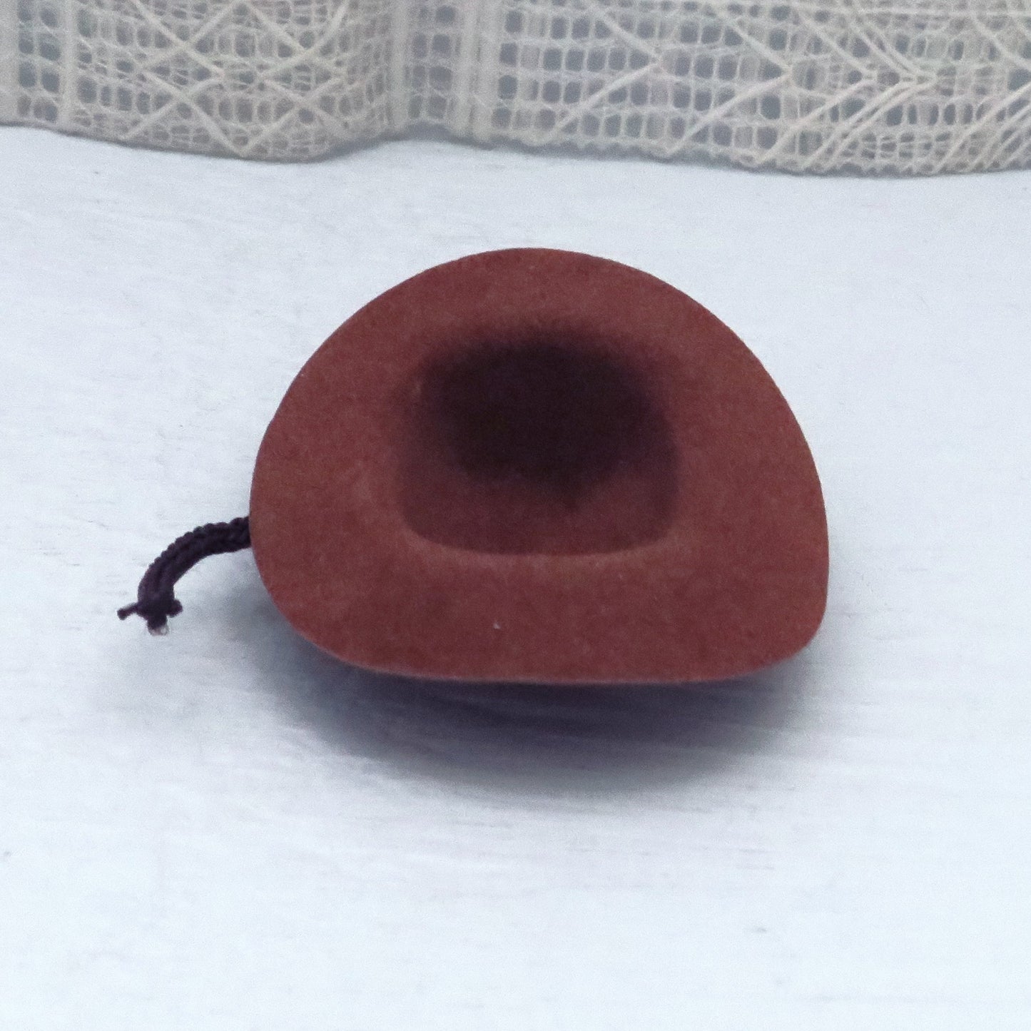 Miniature Brown Cowboy Hat Ornament for Ceramic Figurines