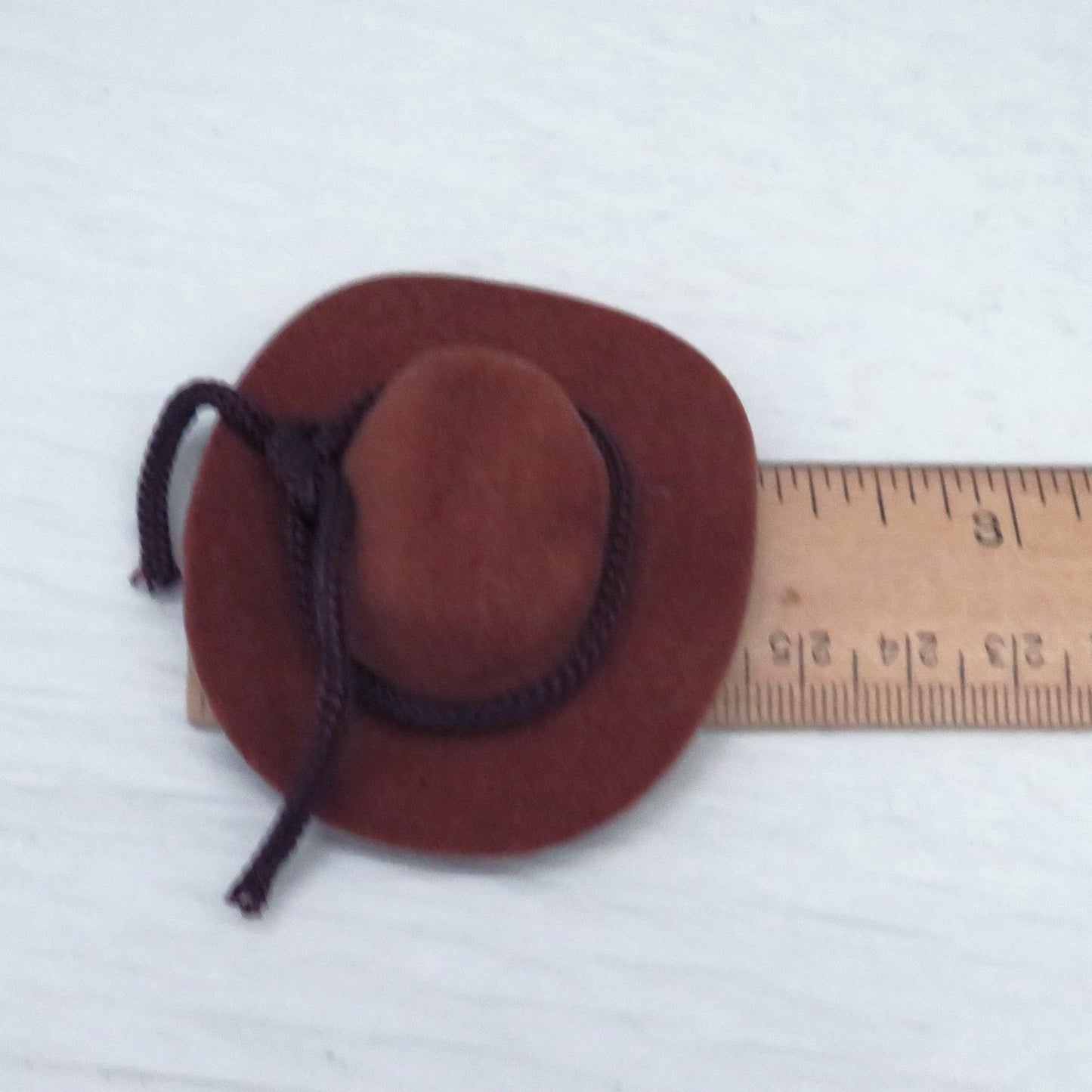 Miniature Brown Cowboy Hat Ornament for Ceramic Figurines