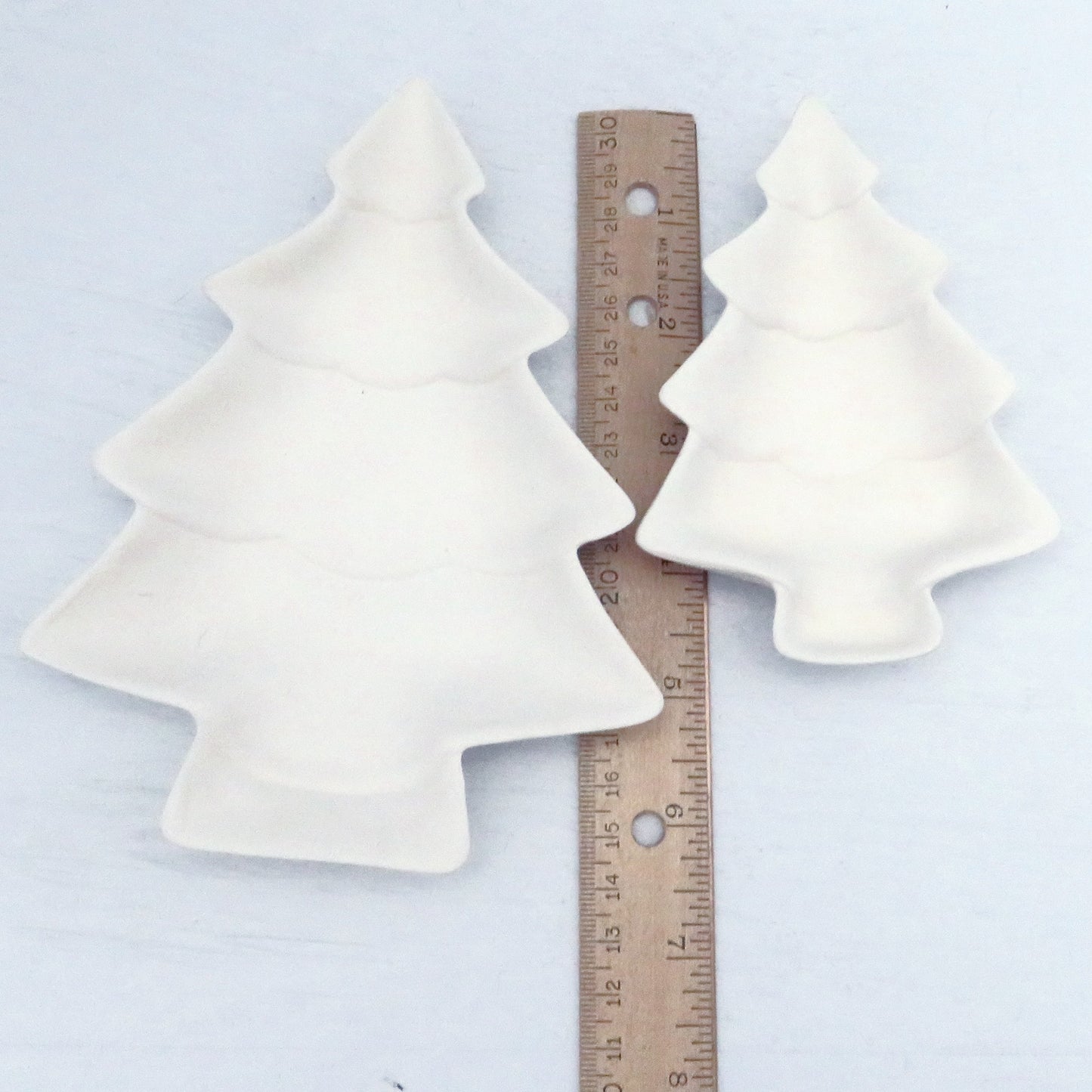 Handmade Ready to Paint Ceramic Christmas Tree Shaped Trinket Dish