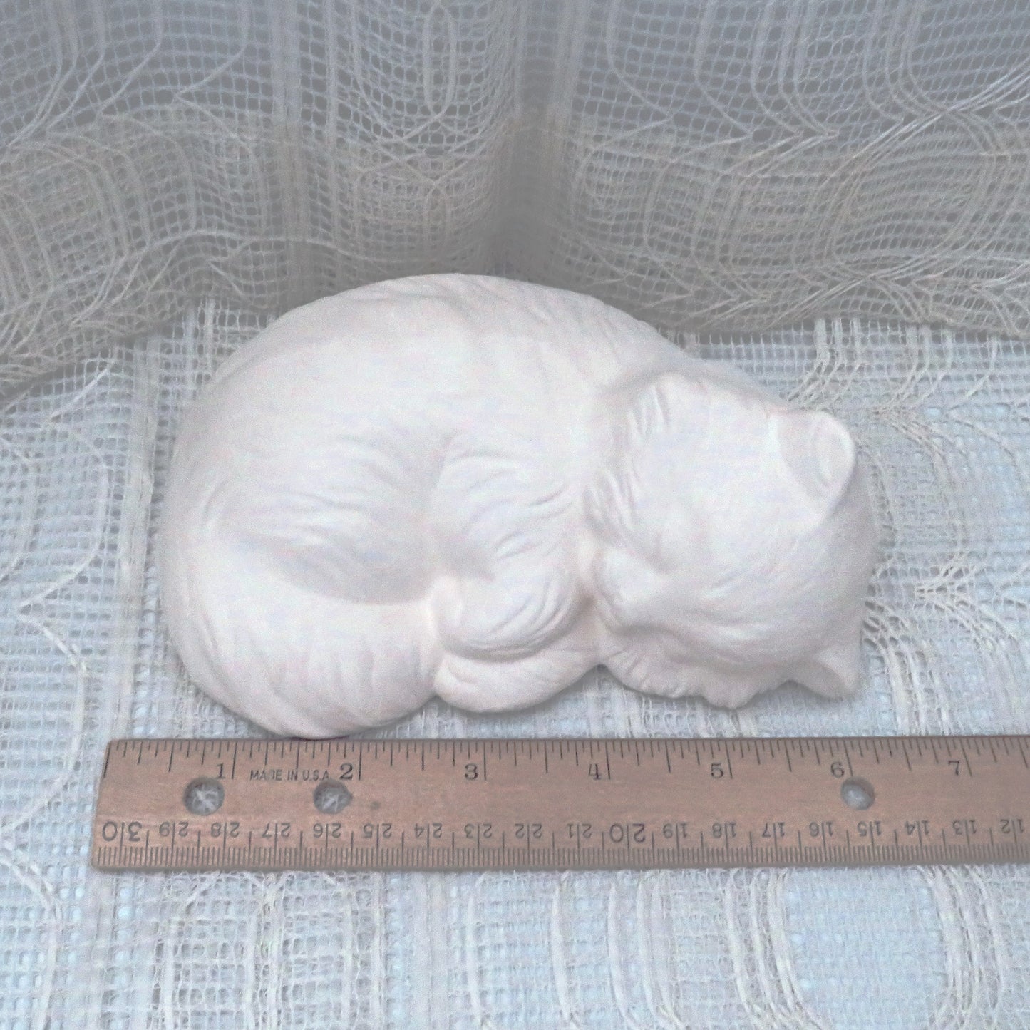 Unpainted Ceramic Kitten Figurine / Kitty Statue / Ceramics to Paint / Cat Decor / Cat Lover Gift / Bisqueware / Paintable Ceramics