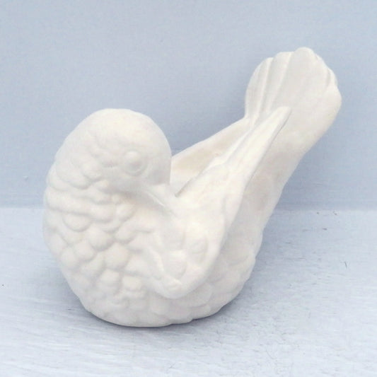 Handmade Unpainted Ceramic Dove Figurine for Dove Decor, Ready to Paint Ceramic Dove Statue