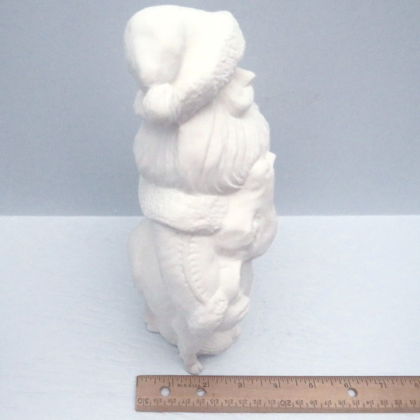 Unpainted Ceramic Bisque Santa Clause Figurine, Santa Statue, Farmer Santa Figurine, Christmas Decor, Santa Decor, Santa With Animals