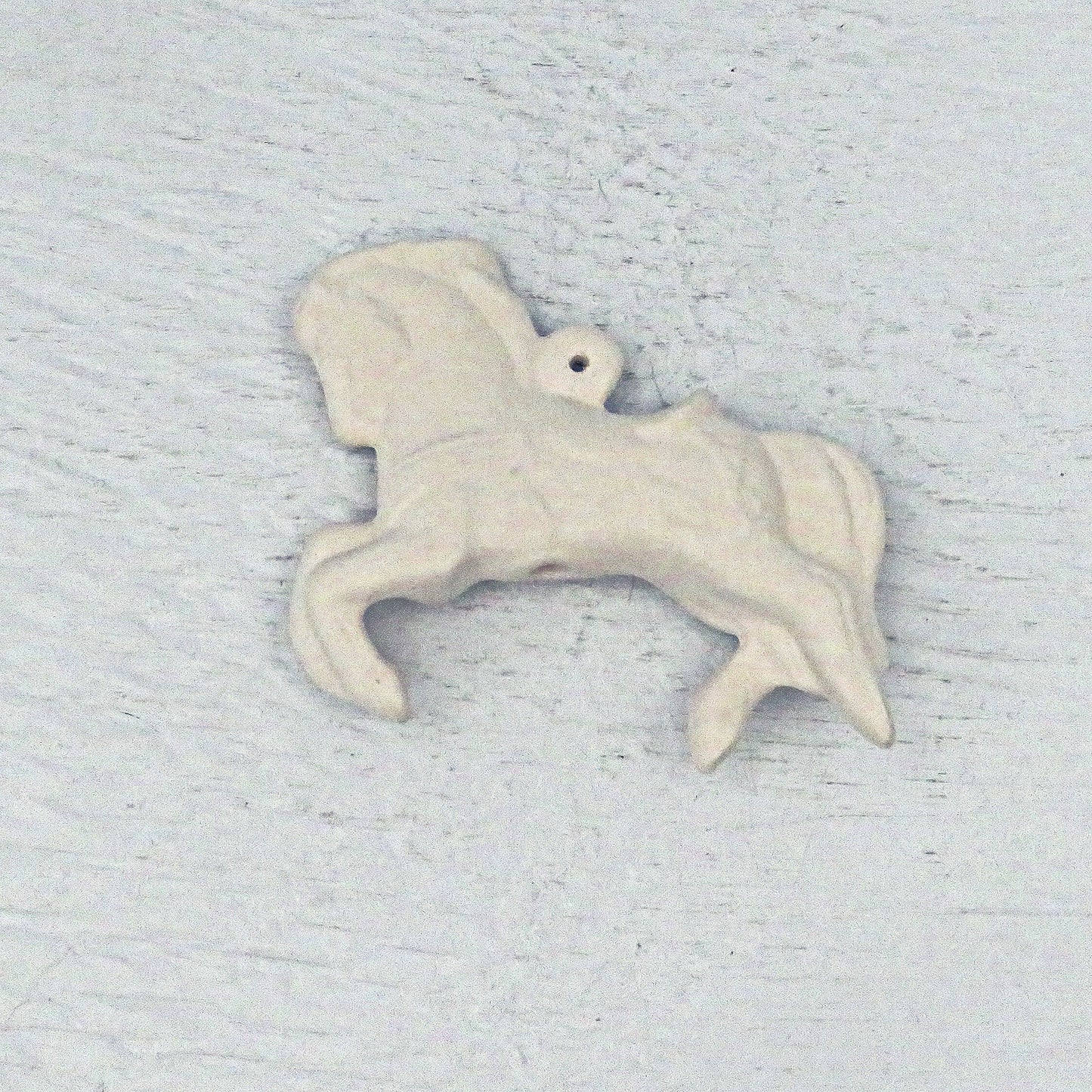 Handmade Unpainted Ceramic Galloping Carousel Horse