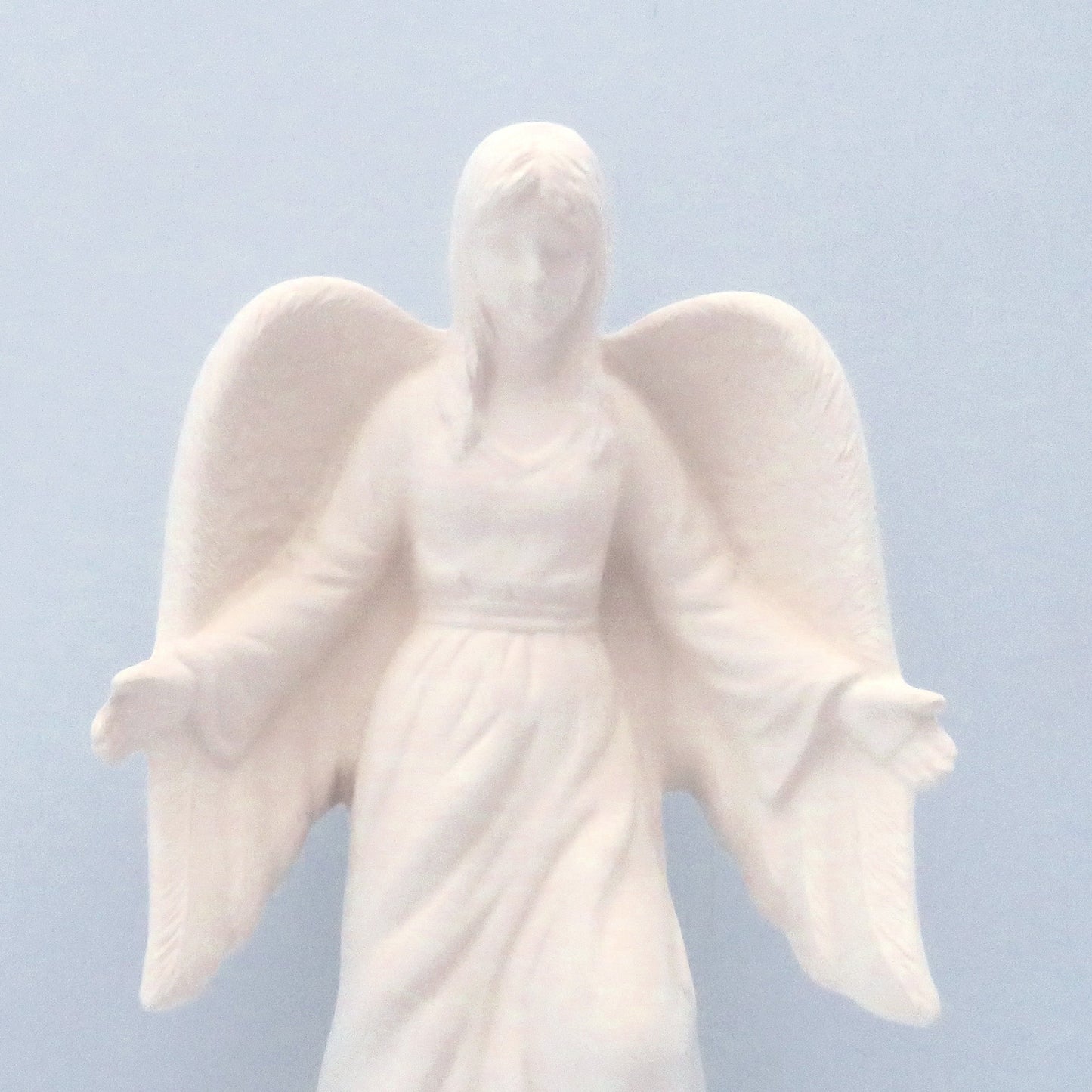 Ready to Paint Standing Ceramic Angel with Arms Outstretched, Angel Gift, Paintable Ceramics,