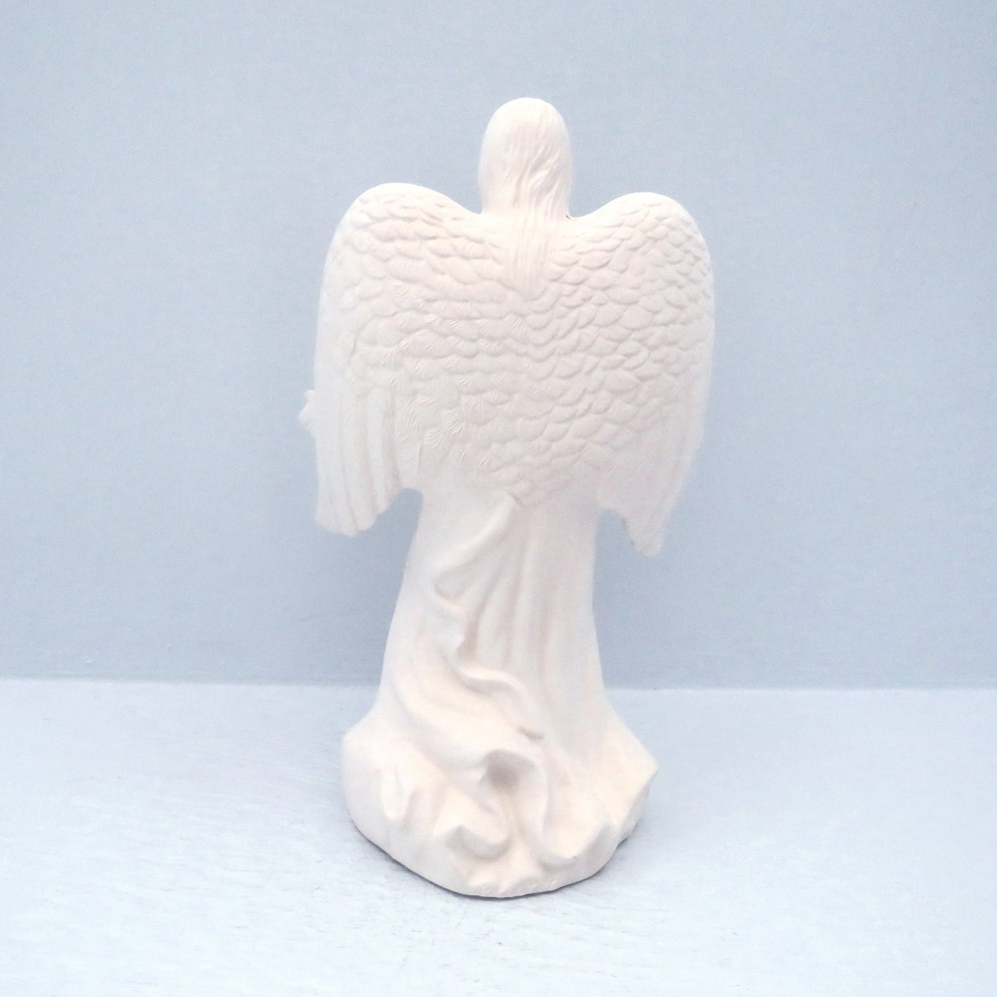 Ready to Paint Standing Ceramic Angel with Arms Outstretched, Angel Gift, Paintable Ceramics,