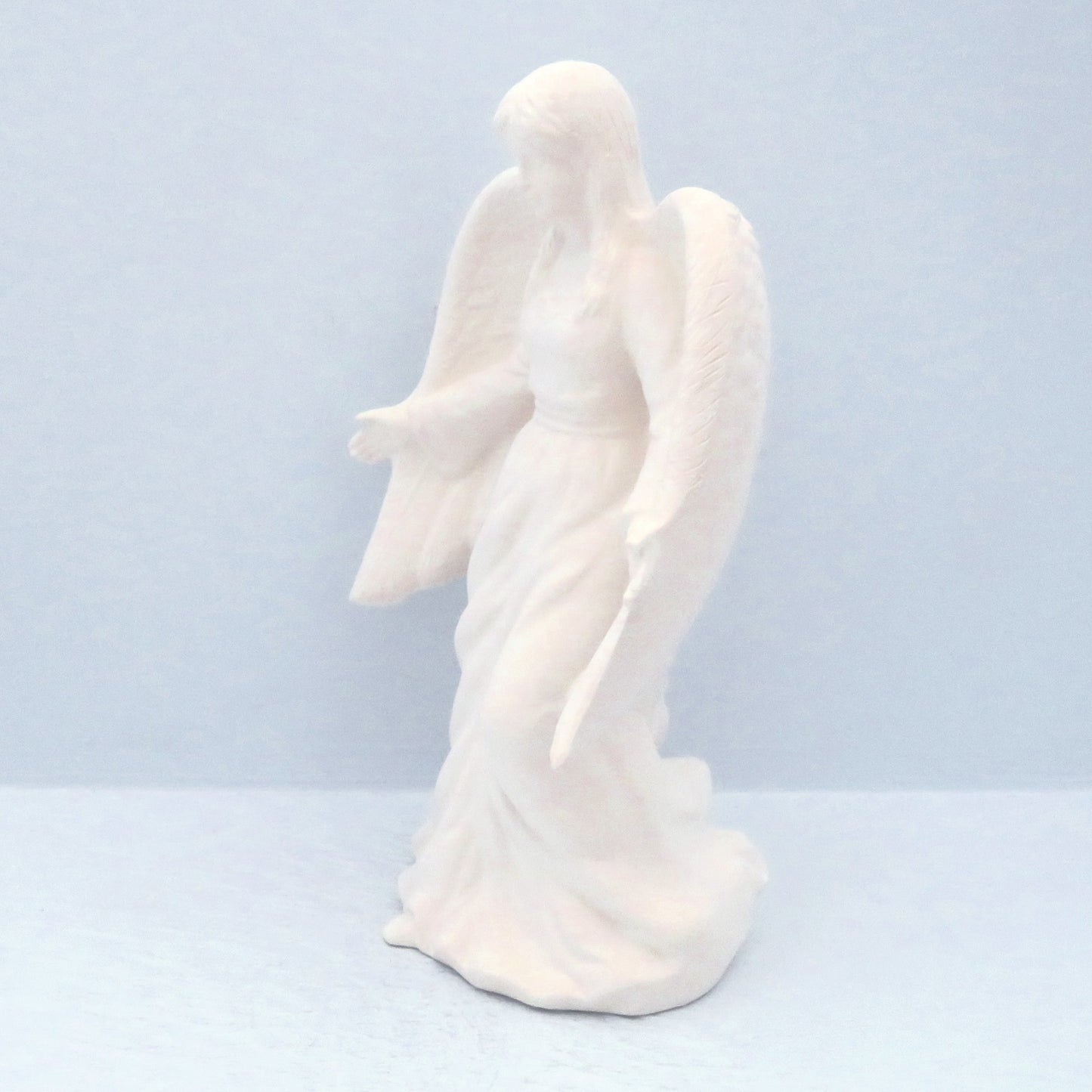 Ready to Paint Standing Ceramic Angel with Arms Outstretched, Angel Gift, Paintable Ceramics,