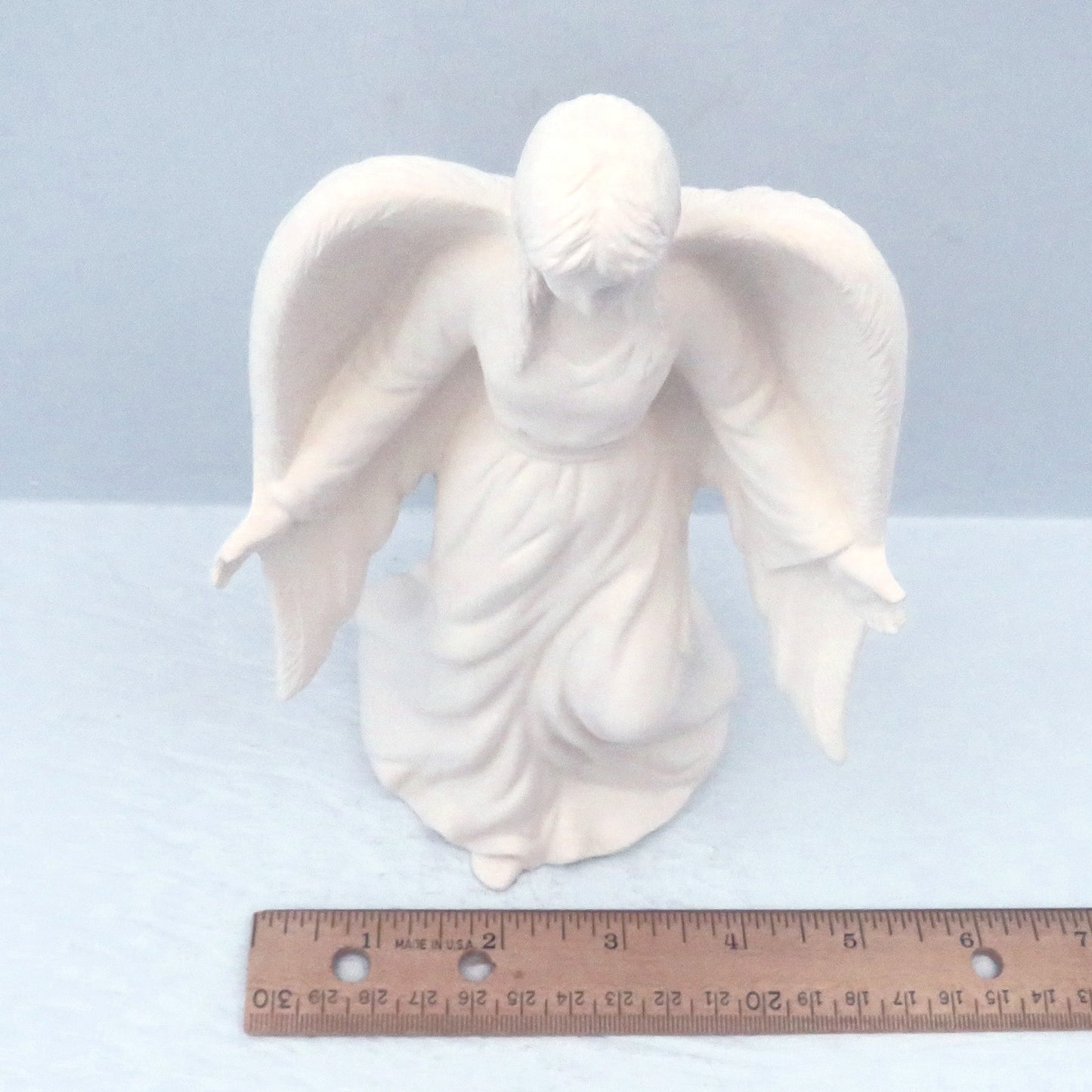 Ready to Paint Standing Ceramic Angel with Arms Outstretched, Angel Gift, Paintable Ceramics,