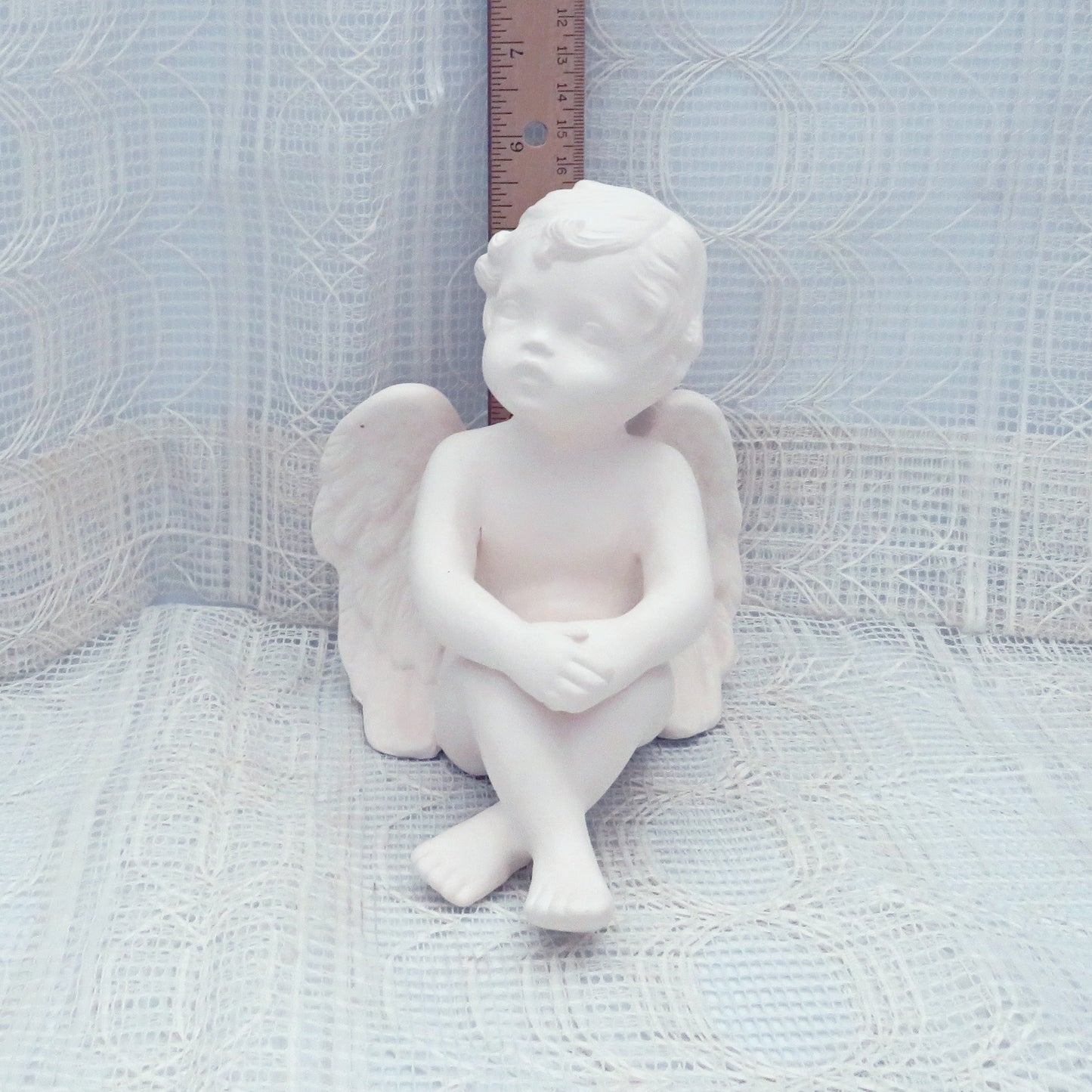 Large Handmade Ready to Paint Ceramic Cherub Angel Figurine / Paintable Ceramic Angel Statue / Angel Decor / Angel Gift / Ceramics to Paint